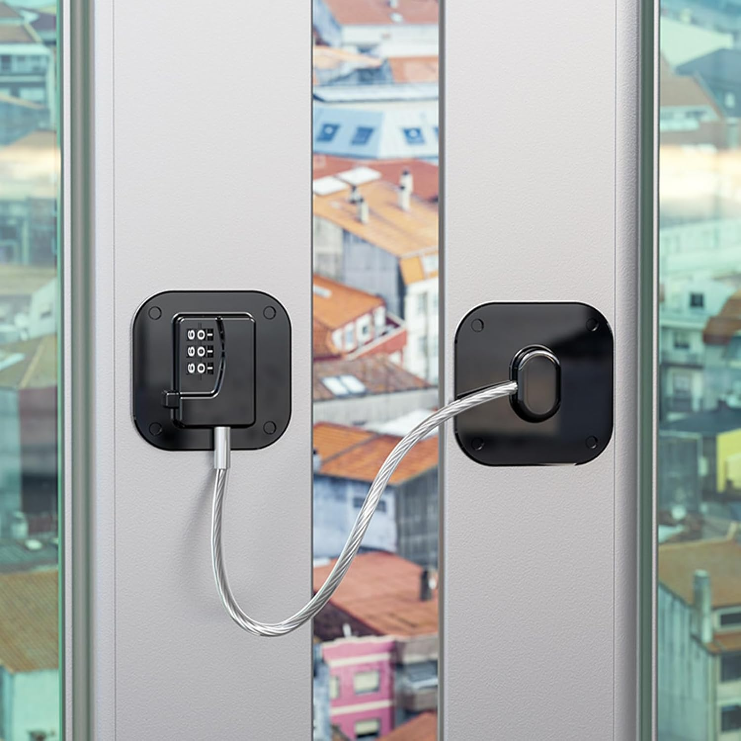 Refrigerator Lock Heavy Duty Combination Lock for Refrigerator Cabinets and Drawers Cupboard Lock with Easy Installation No Keys Needed Black 1 Pack image number 4