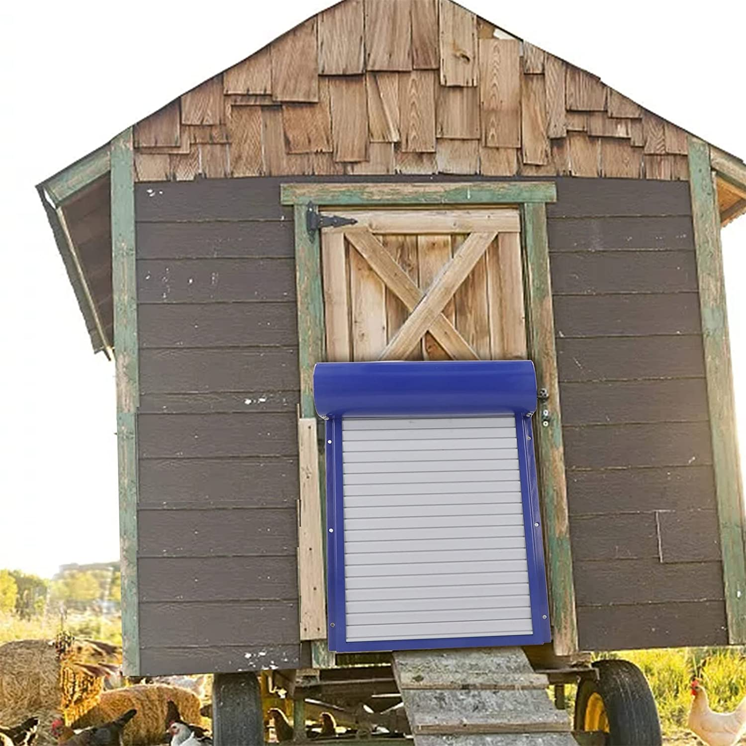 Automatic Chicken Coop Door, Battery Operated Aluminum Chicken Coops Door with Timer and HD LED Display, Auto Chicken Coop Door Opener for Suitable Size Chickens and Ducks image number 5