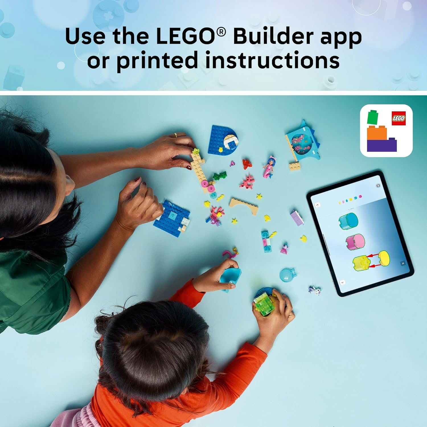 LEGO&reg; Gabby&rsquo;S Dollhouse Mermaid Gabby&rsquo;S Aquarium Adventure 11204 Sea Creature Toy with Ocean Life and Animals, Small Toy for Kids, Imaginative Building Playset for Girls and Boys Aged 4 and Over image number 2