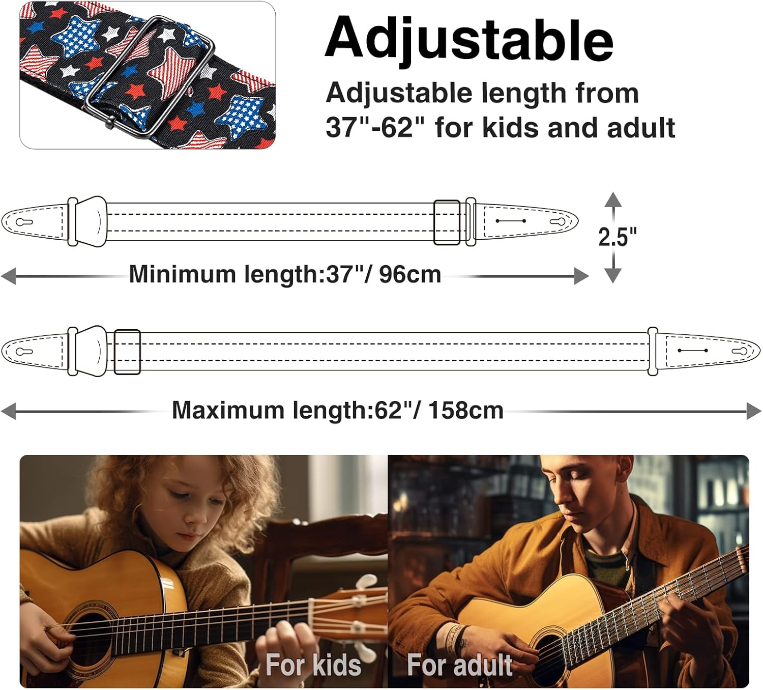 LEKATO LGS-9 Guitar Straps image number 4