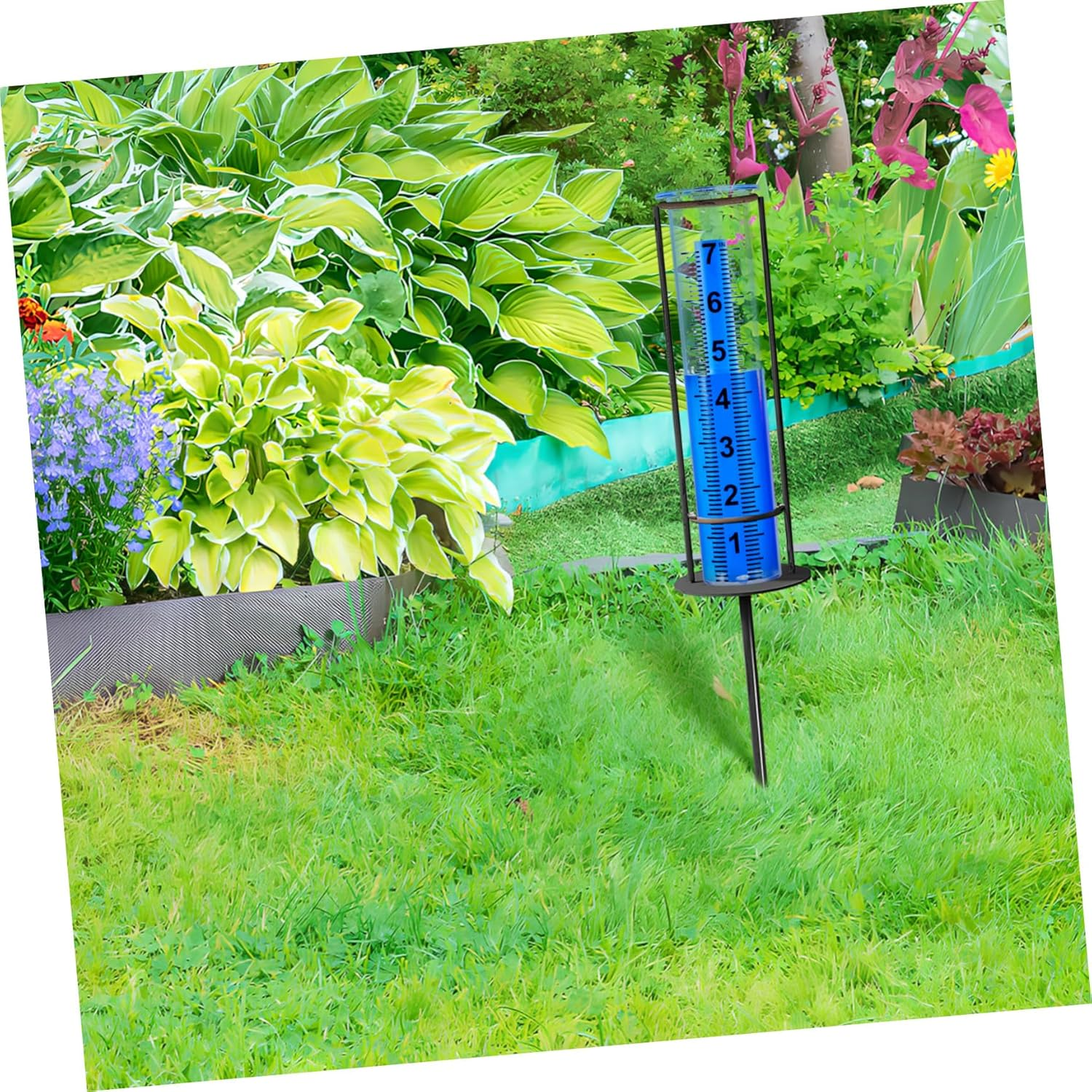 Abaodam 2 Pcs Transparent Plastic Rain Gauge Tubes Replacement for Lawn Water Gauge Outdoor Rain Measurement with Precise Scale Markings Easy to Read and Record Rainfall image number 2
