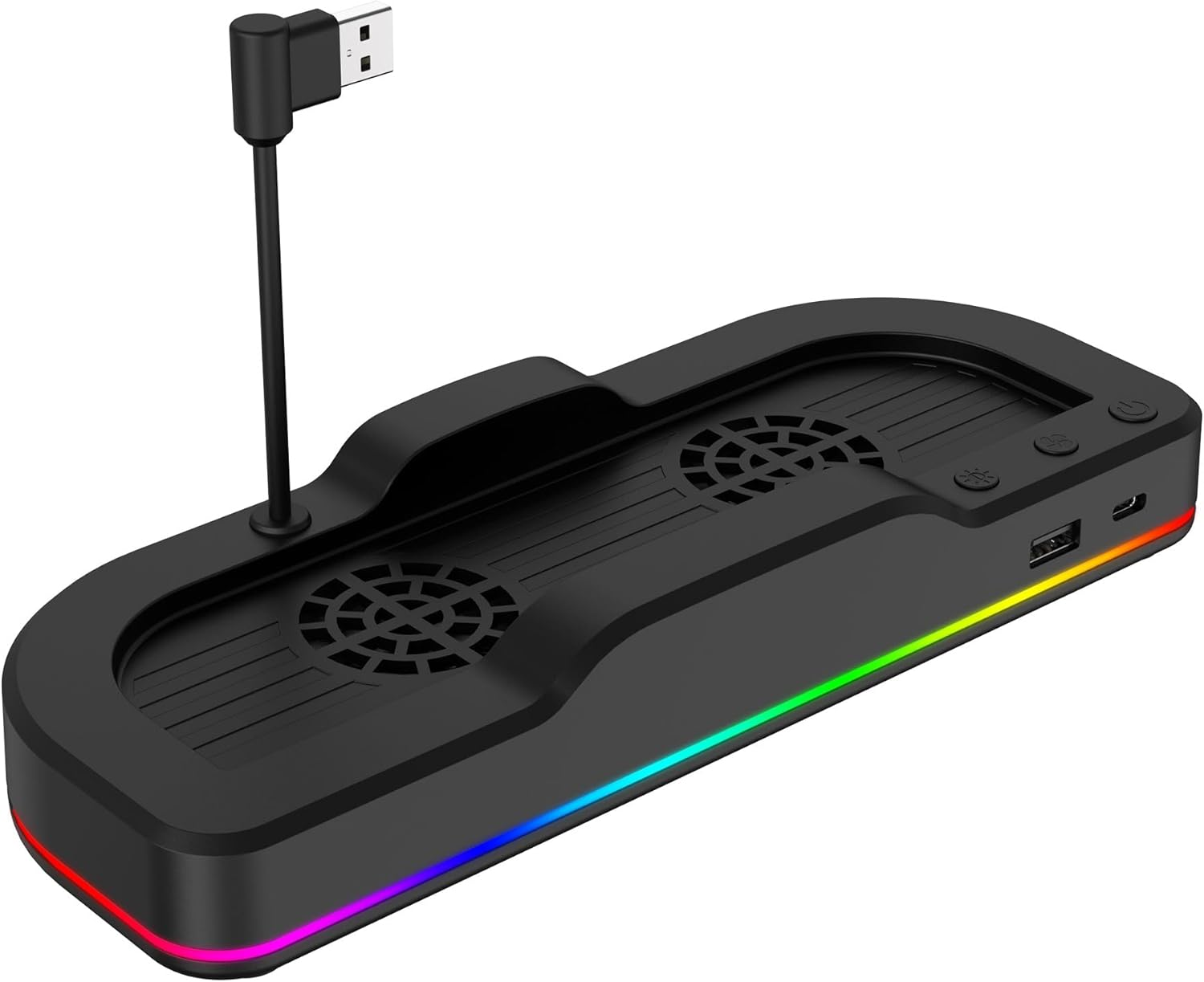 Powerwave RGB Cooling Stand for Nintendo Switch 2, Adjustable Fan Speeds, RGB Lighting, USB-C Charging Ports image number 2