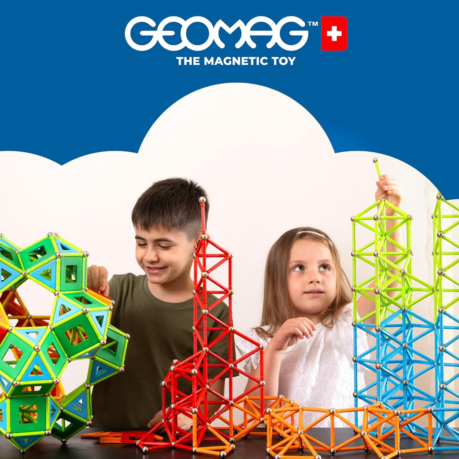 Geomag Magicube Jungle Animals - 6 Cubes - Magnetic Building Set, 145 image number 4