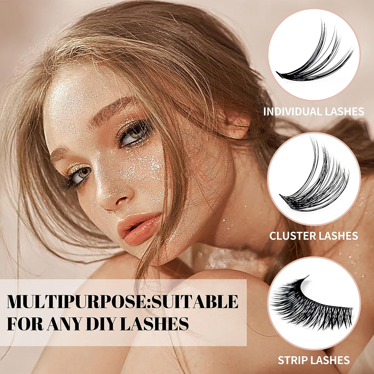 GEMERRY Lash Bond and Seal Eyelash Glue, Cluster Lash Glue, Individual Lash Glue Eyelash Glue for DIY Eyelash Extensions Clear Waterproof 48H+ Latex-Free Overnight Beginner Friendly (5Ml+ 5Ml) image number 1