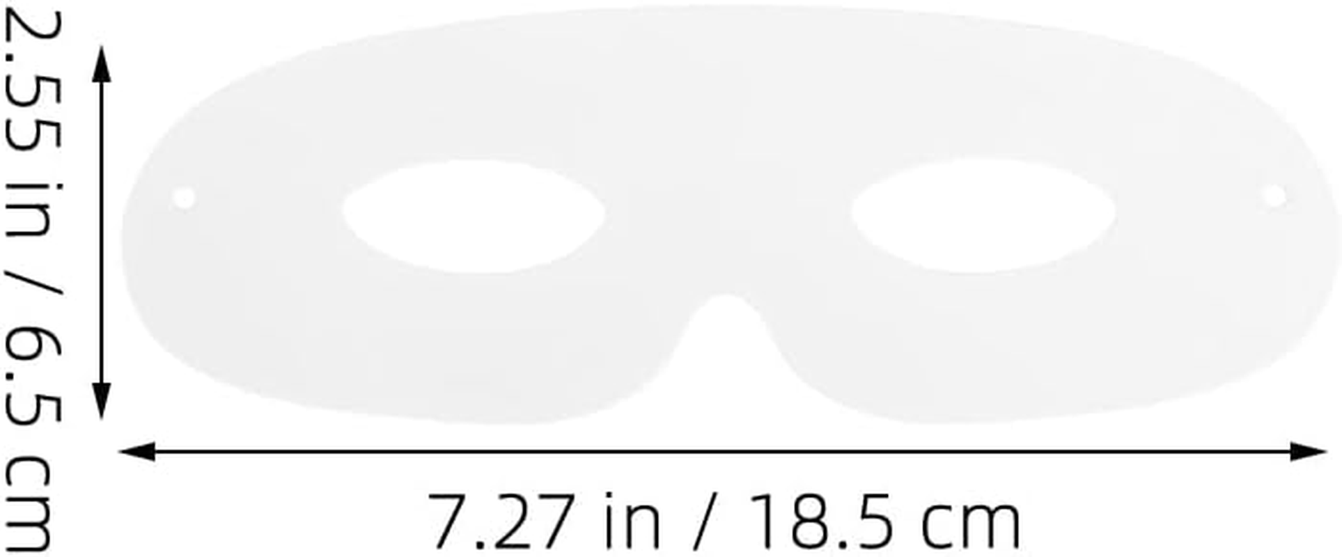 Toddmomy 120Pcs White Paper Craft Masks with Elastic Ropes for DIY Decoration for Halloween Mardi Gras Costume Parties and School Events and Comfortable Fit image number 5