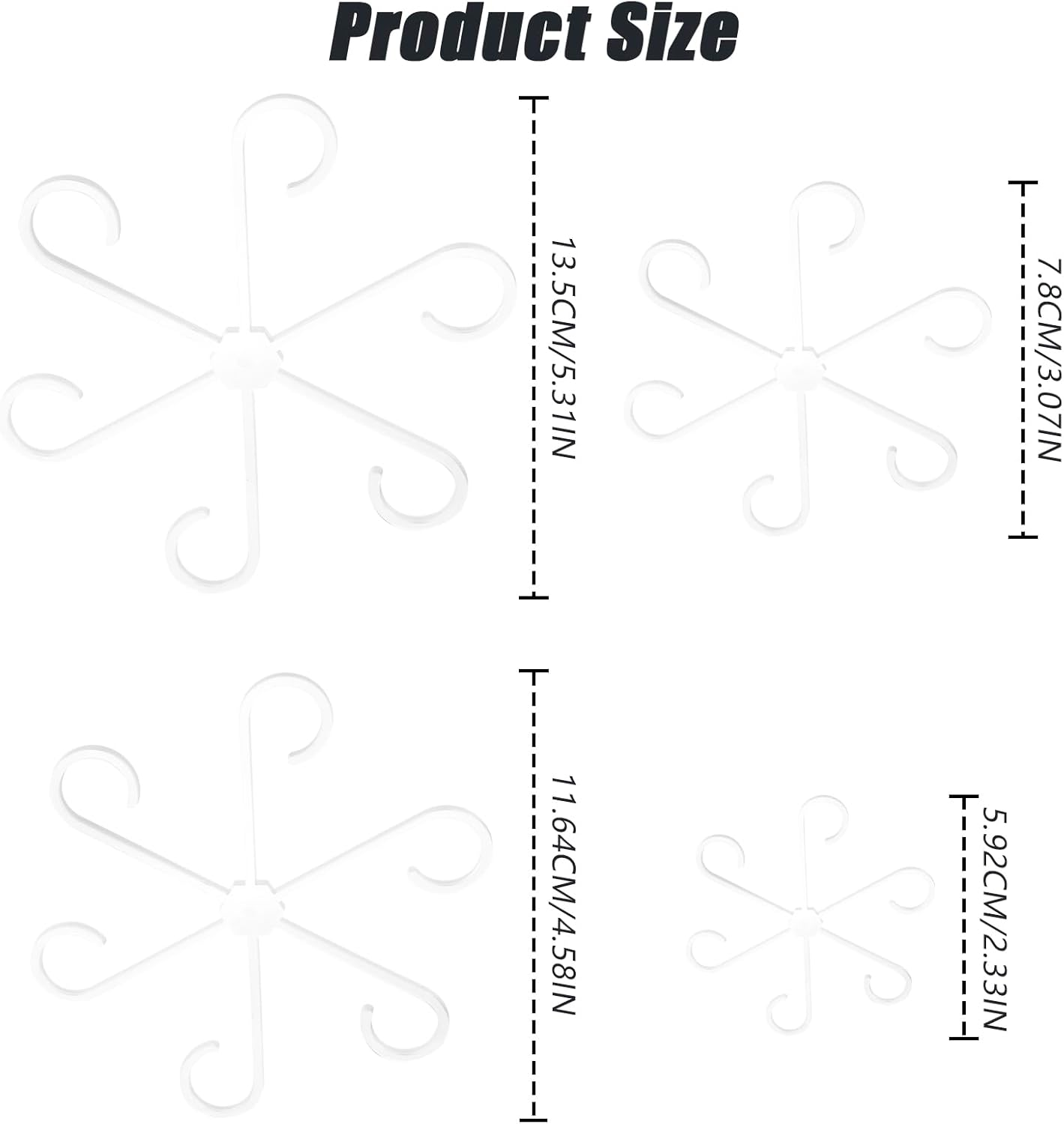 4 PCS Plant Stem Support, Climbing House Plant Stem Support, Plant Supports for Indoor Plants, Reusable Houseplant Accessories（Transparent） - Red image number 3