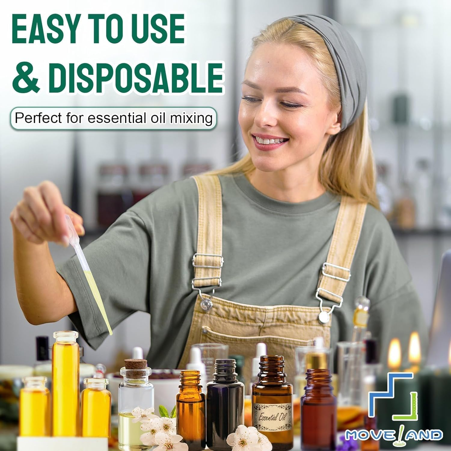 1ML Plastic Pipettes Disposable Eye Dropper Pipettes, Premium Graduated Pipettes Essential Oil Transfer for Makeup Tool, Science Class, Crafting, DIY Ar, 300 PCS image number 5