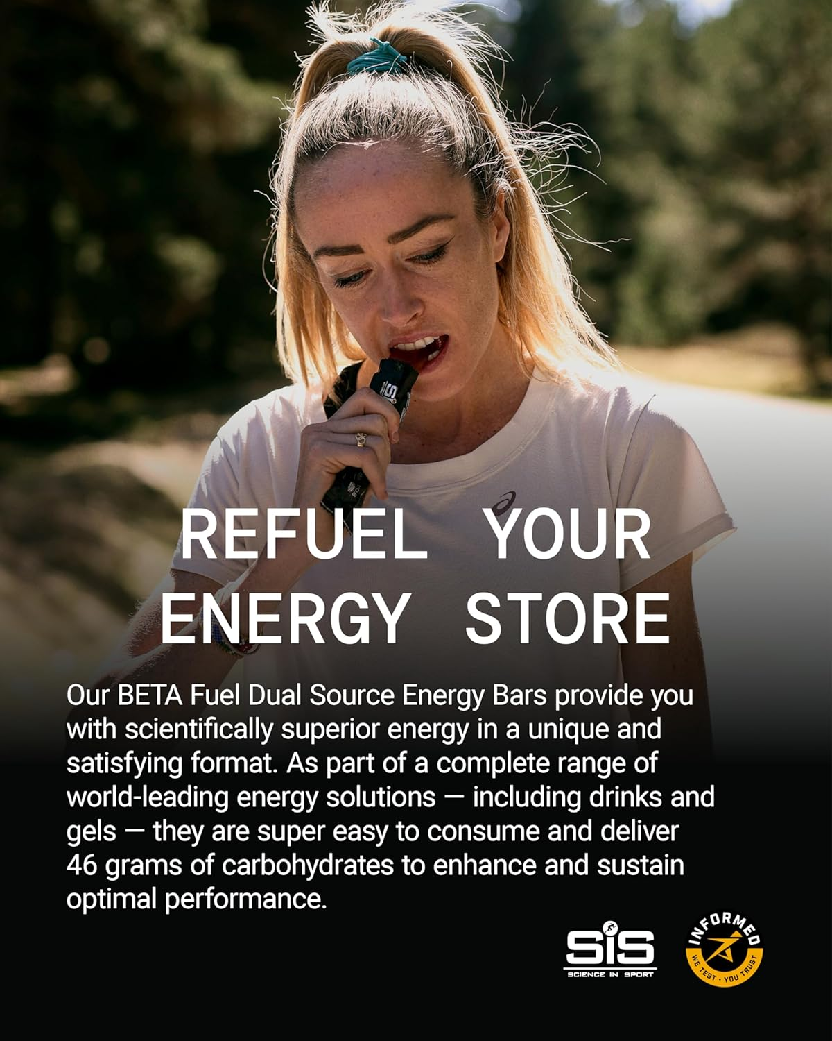 SIS Beta Fuel Dual Source Energy Chews - Vegan, High Energy Bar for Runners, Cyclists & Athletes Supports On-The-Go Endurance - Lemon Flavour, 60G, Pack of 6 image number 5