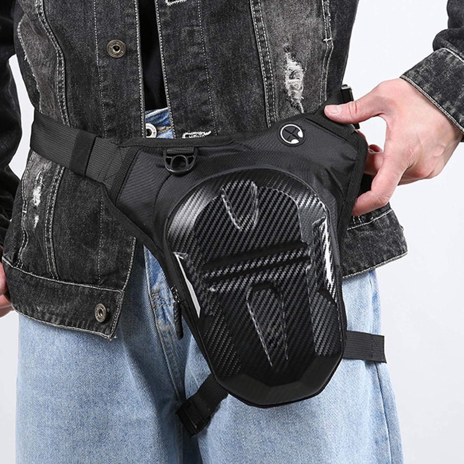 Motorcycle Leg Bag | Two Zipper Pockets Leg Fanny Pack for Women,Motorbike Gear for Smartphone Wallet Cards Flashlight Water Bottle