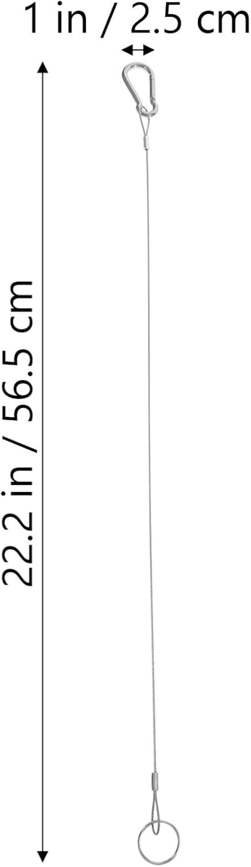 TEHAUX Lanyard Safety Rope Stainless Steel Wire Cable Tether 42 Inch Outdoor Security Strap for Shade Sails Dog Runs Camping Accessories image number 3