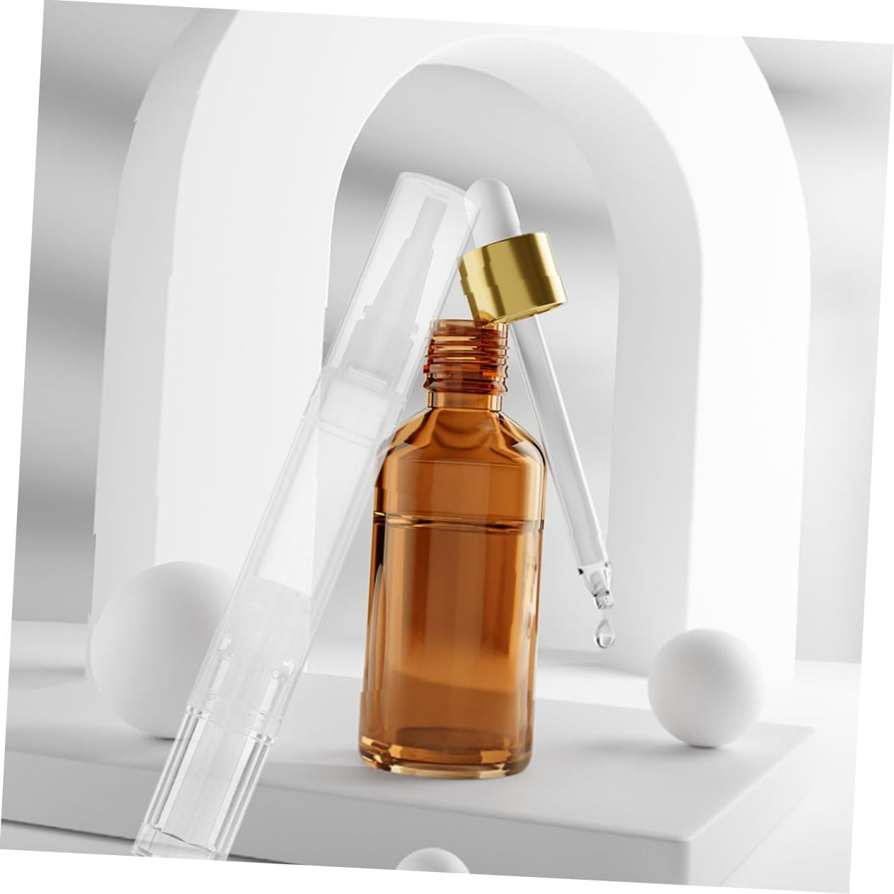 TIDTALEO 5Pcs Refillable Nail Oil Pen Set Brush Tip &ndash; 5Ml Vacuum Twist Applicators for Cuticle Oil Lip Gloss and Face Paint image number 5