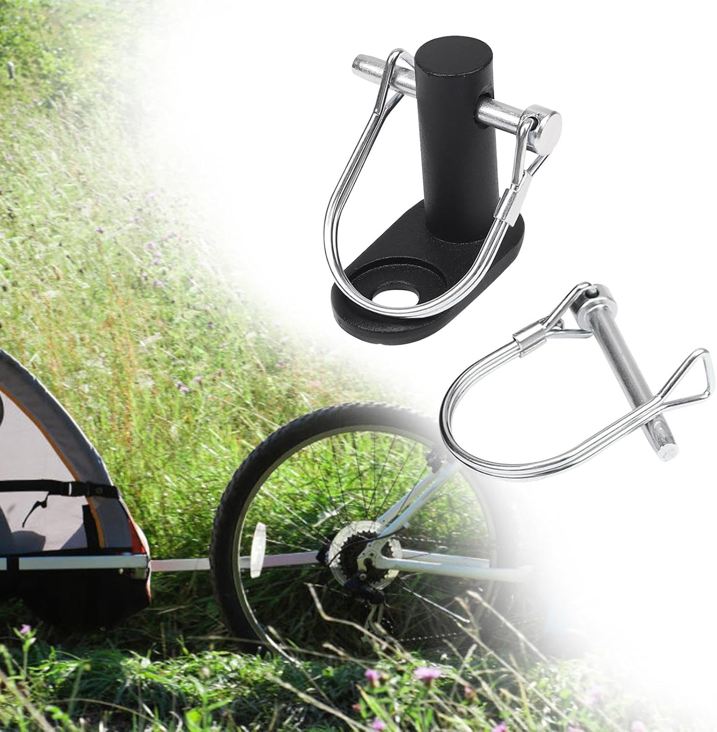 Colaxi Bike Trailer Hitch Coupler, Bicycle Trailer Coupler Connector Attachment, Steel Bike Coupler Attachment Adapter, for Children, Pets, Cargo Trailers image number 1