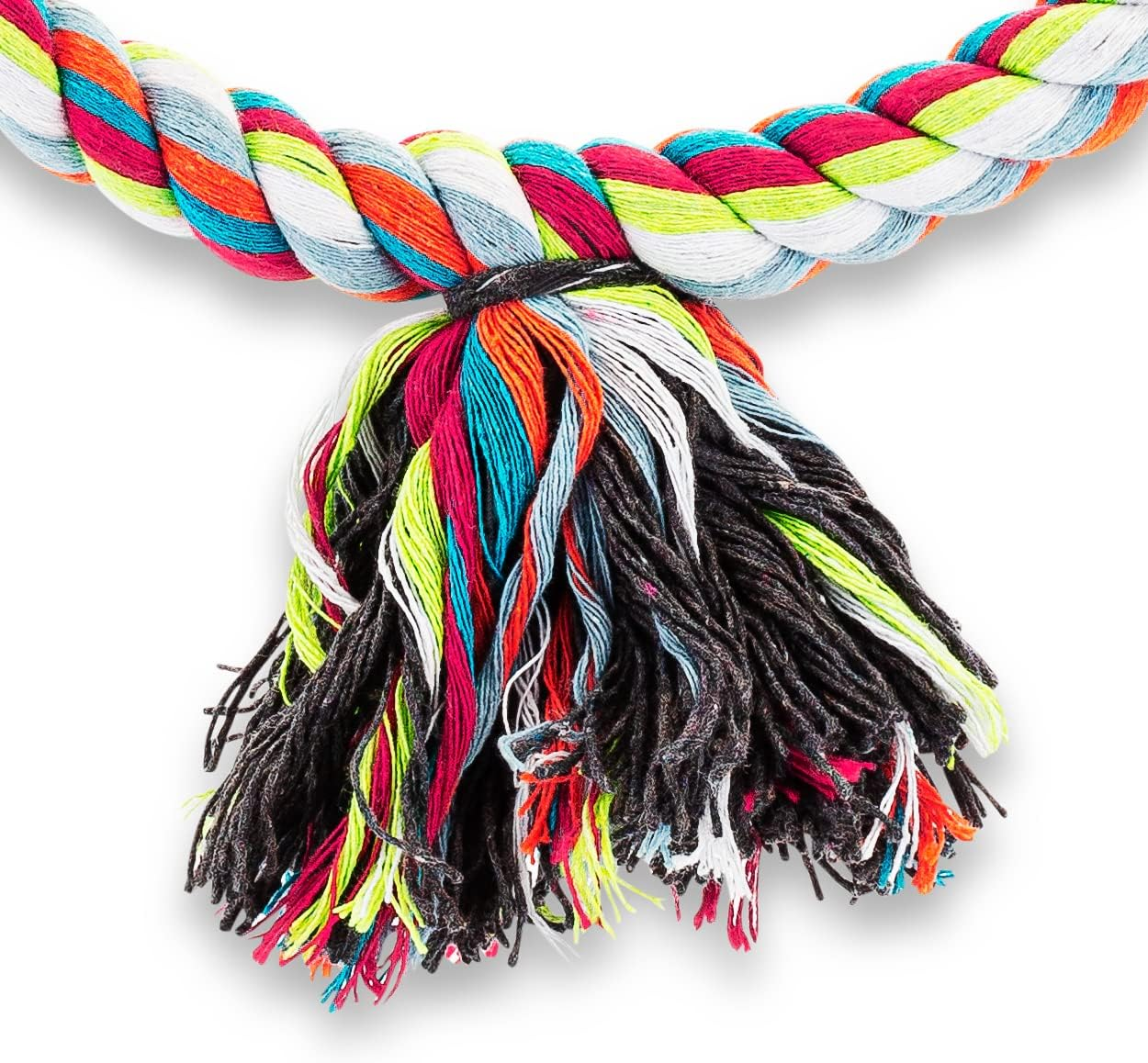 Large Circle Cotton Bird Rope Swing Perch - Made with All Natural Materials - Safe to Climb and Chew - Great for African Grey Parrots, Cockatiels, Parakeets, and Cockatoos image number 5