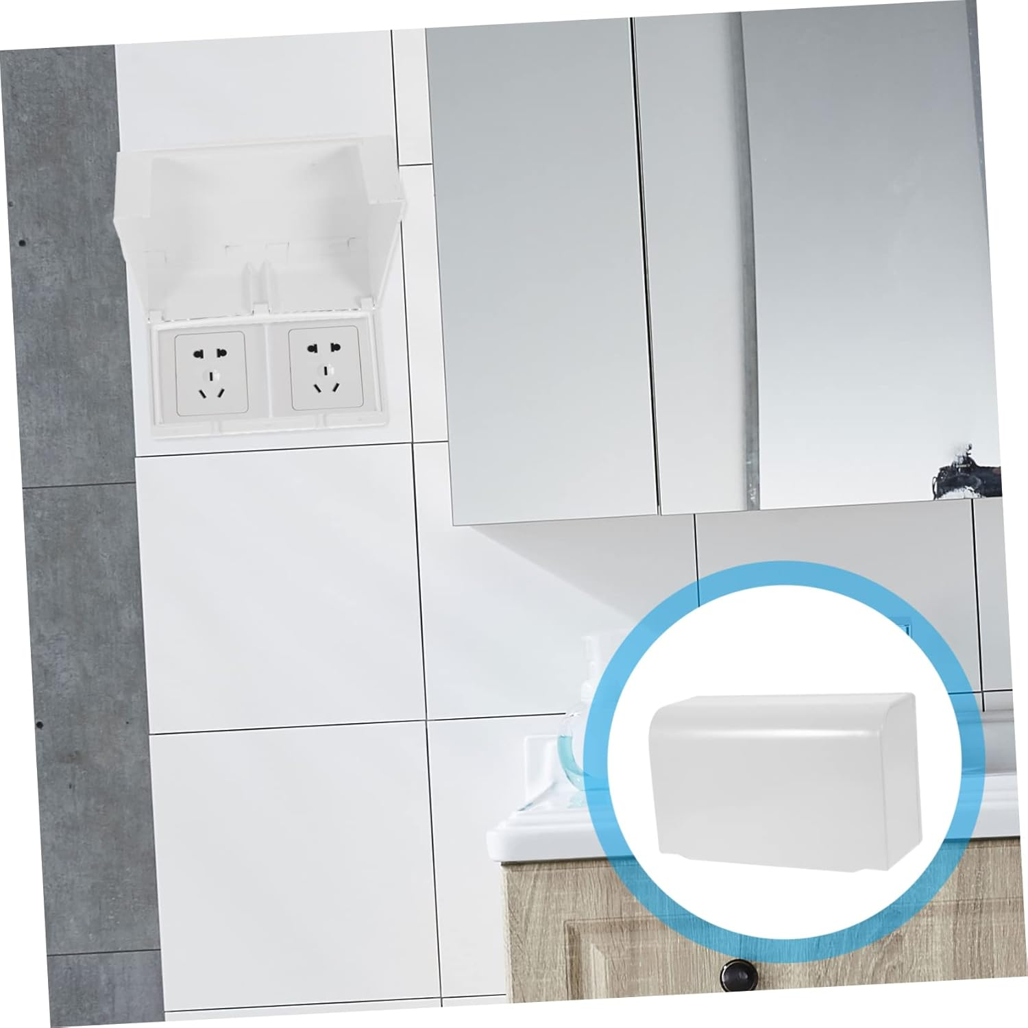 OSALADI 1Pc Socket Waterproof Cover Electric Plugs Outlets Electrical Panel Cover outside Tent Waterproof Tents Socket Sealer Outlet Cover White Toddler Garage Door Cover