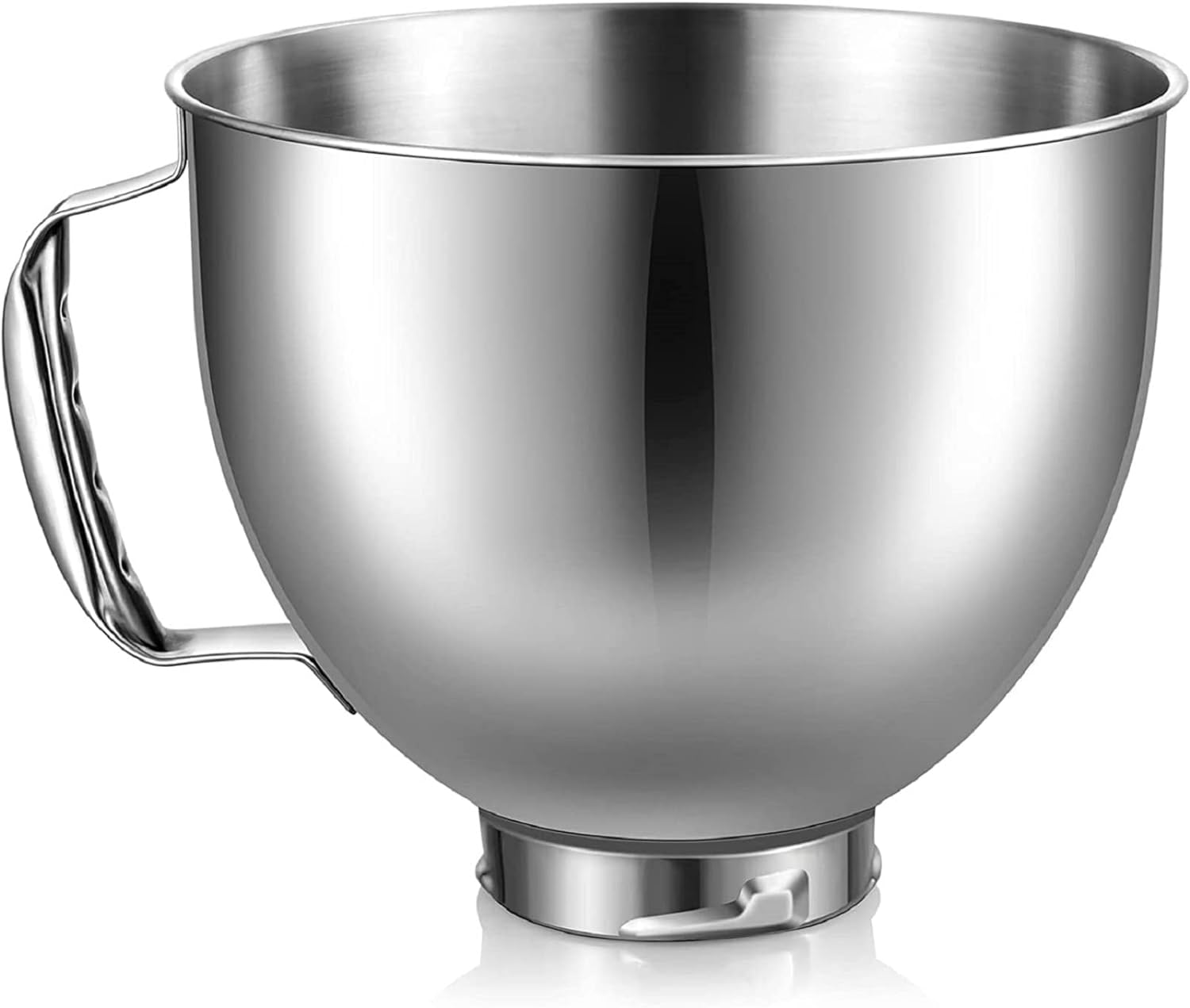 Mixer Bowl, 4.5-5 Quart Stainless Steel Bowl Replacement, Stainless Steel Mixer Attachment for Mixing Bowls, Compatible with Kitchenaid Artisan 5Qt Series and Cassic 4.5Q image number 4