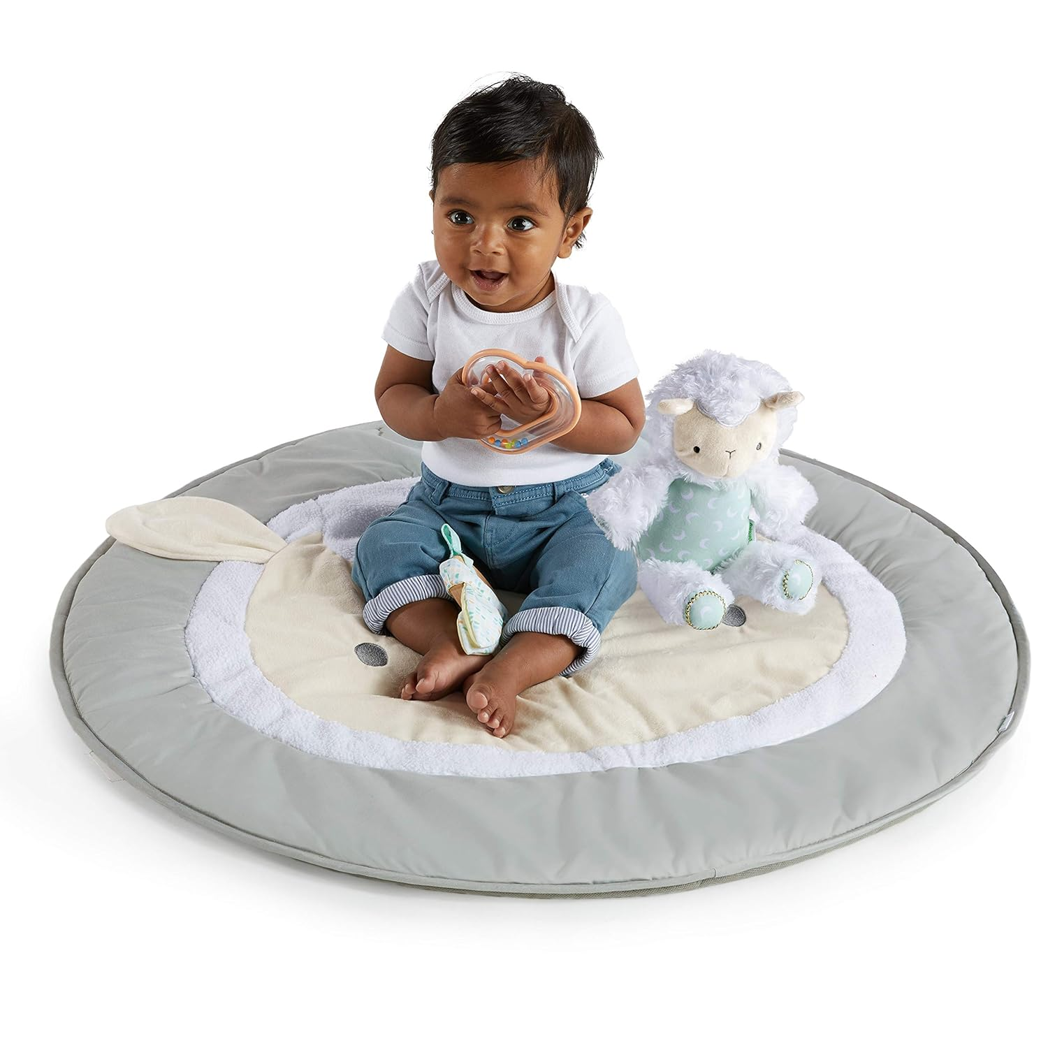 Ingenuity Sheppy&rsquo;S Spot Ultra Plush Baby Activity Gym & Tummy Time Mat, Newborn and up - Corrie image number 5