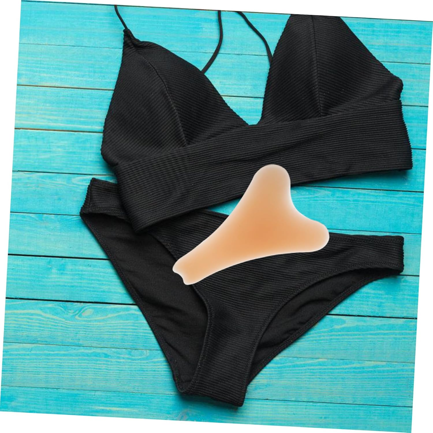 WRITWAA Silicone Underarm Sweat Absorbing Patches Swimming Privacy Sticker Discreet Protection for Swimwear Beige image number 2