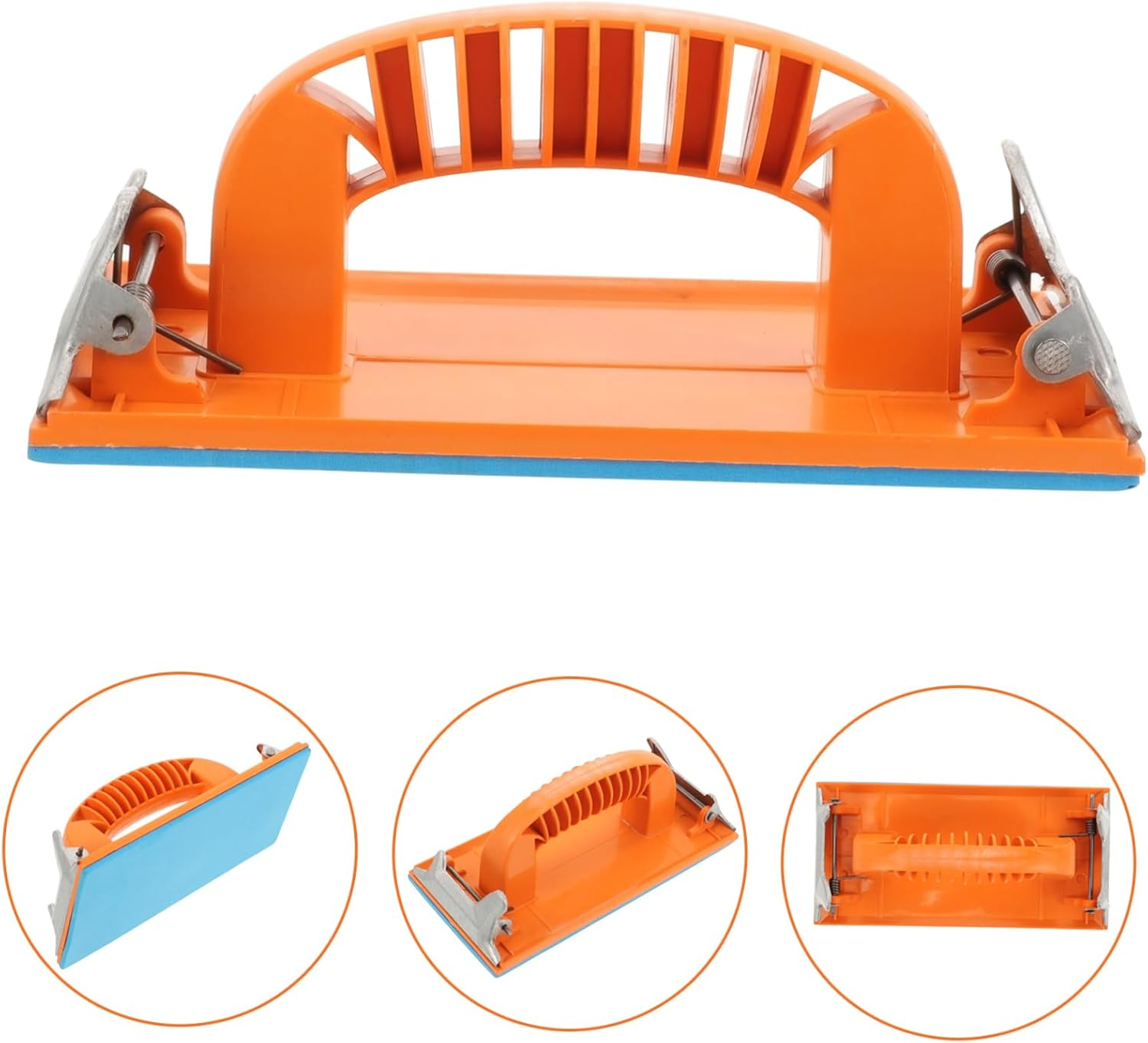 Angoily 2Pcs Self-Adhesive Sandpaper Holder Sanding Block with Hollow Design for Wall Corner Hand Sander Manual Woodworking and Automotive Sanding Tools image number 2