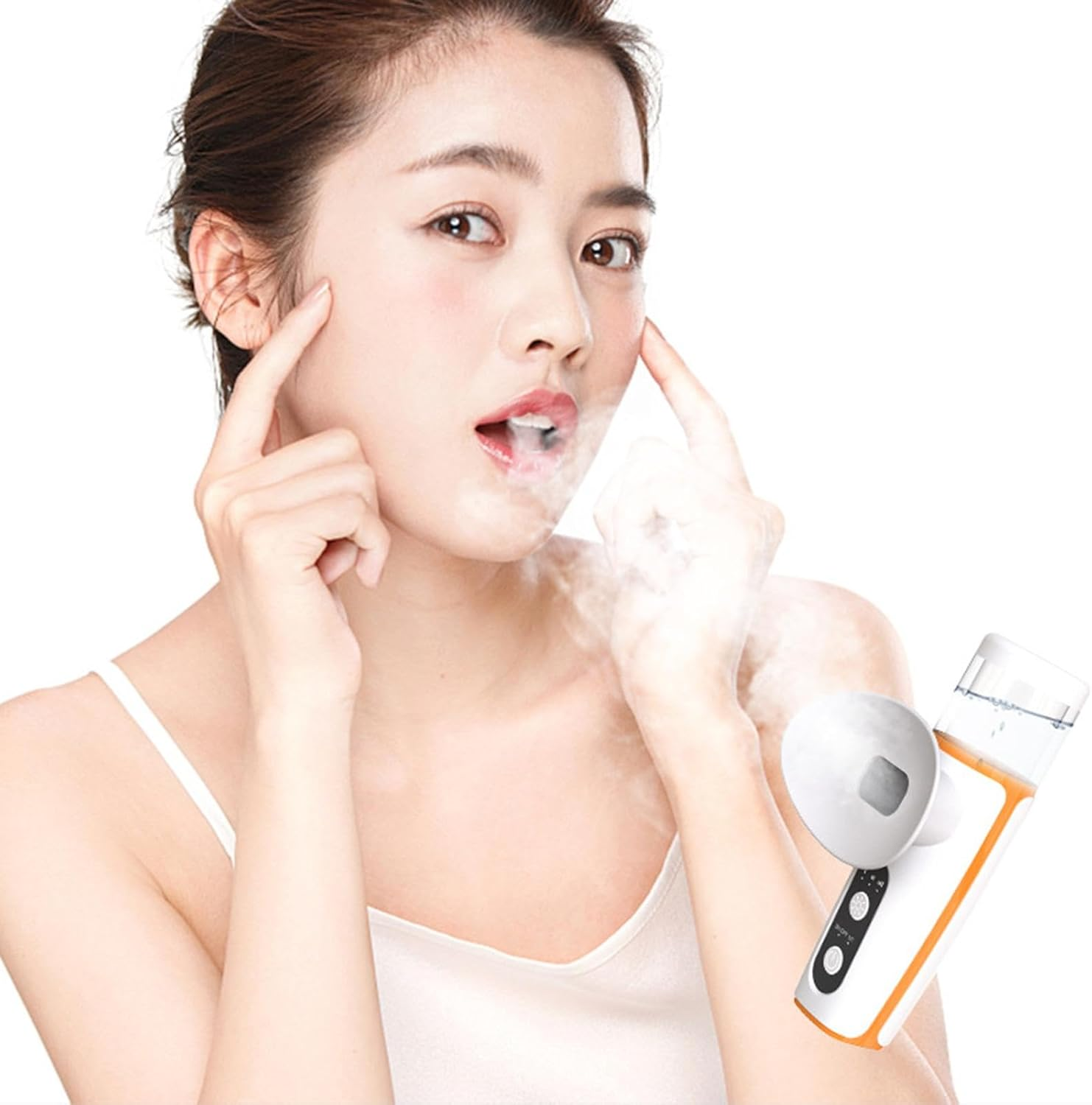 Generic Steam Therapy Wand for Dry Eyes, Hot & Cold Compress Eye Steamer, Nano Mist Sprayer, White, 3 Temperature Levels, Portable, Hydrating, ABS Material, Unisex, 1 Count, 20Ml Capacity, USB Powered image number 6