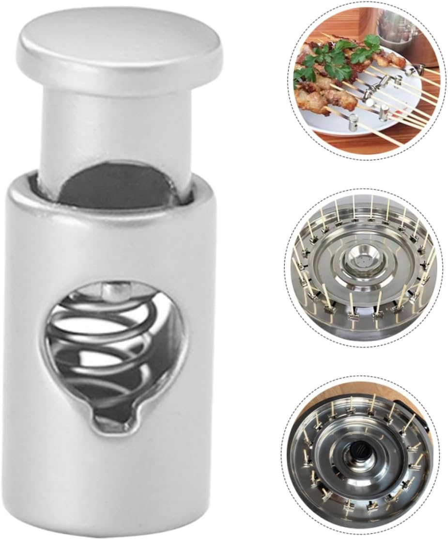 10Pcs Multi-Function Metal Buckles for BBQ Skewers Anti-Slip Clips Small Lightweight Grill Tool Accessories for Secure Outdoor Cooking image number 3