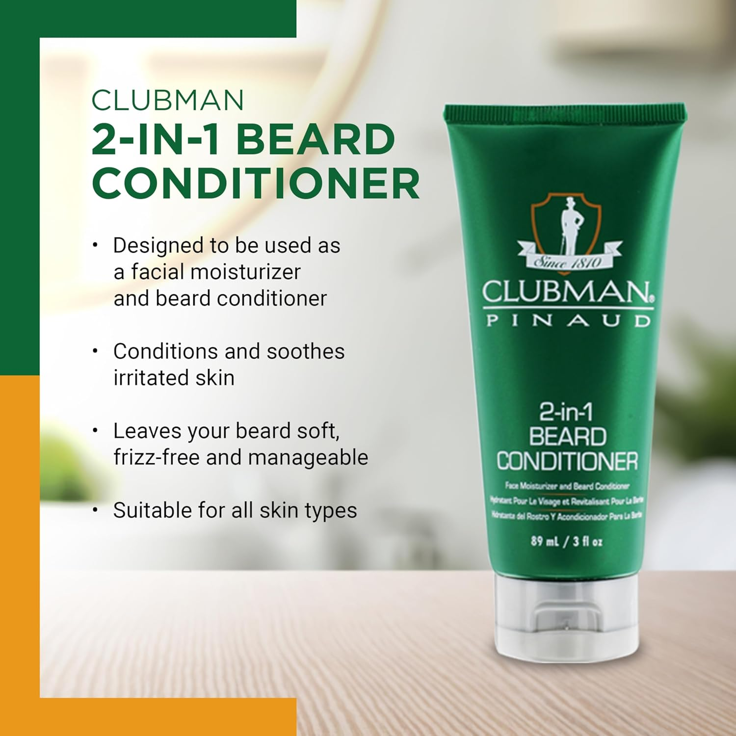 Clubman 2-In-1 Beard Conditioner - 89Ml image number 1