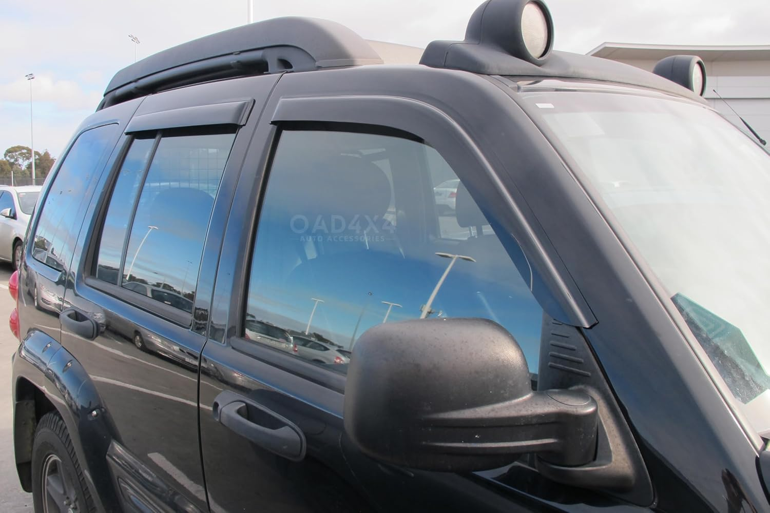 OAD4X4 Weathershields Compatible with Jeep Cherokee KJ Series 2001-2007, Weather Shields Window Visors Wind Deflectors Sun Rain Guard 4PCS Set image number 6