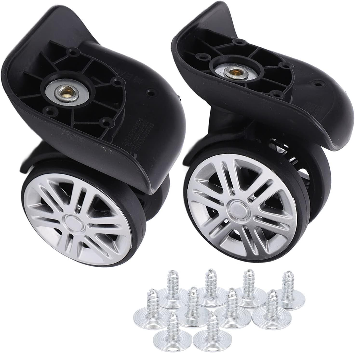 KOSDFOGE Suitcase Caster, 1 Pair Luggage Replacement Wheels Quiet Suitcase Luggage Caster Wheels Repair Parts image number 5