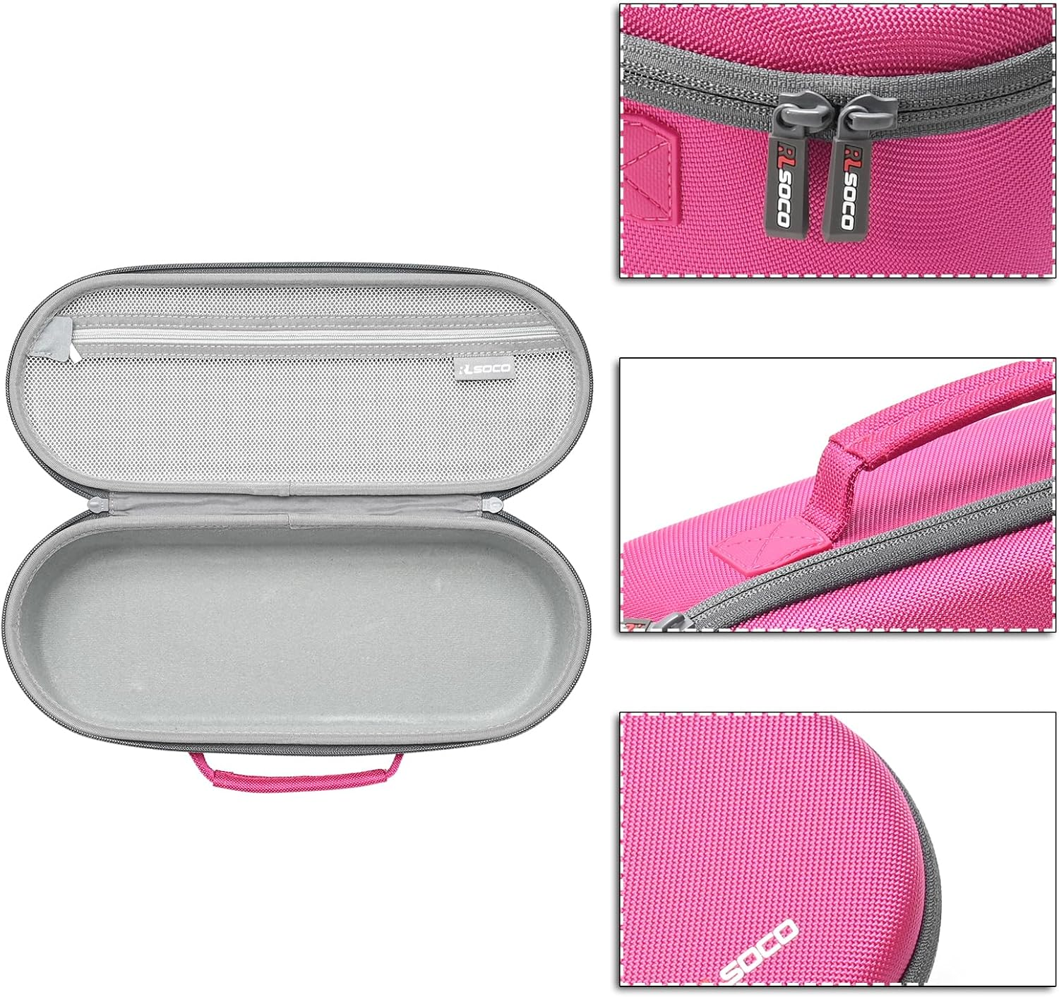 RLSOCO Travel Case for Dyson Supersonic Hair Dryer, Fits for Dyson Supersonic Origin/Nural Intelligent, Lightweight and Compact Design - Pink (Case Only) - Pink image number 5