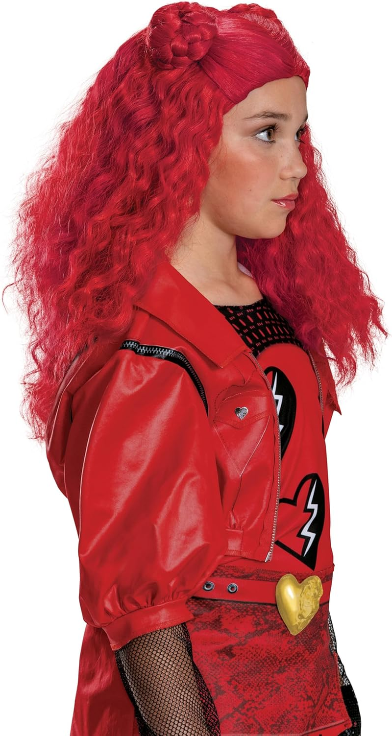Descendants Red Wig, Official Disney Descendants the Rise of Red Costume Accessory, One Size Child image number 5
