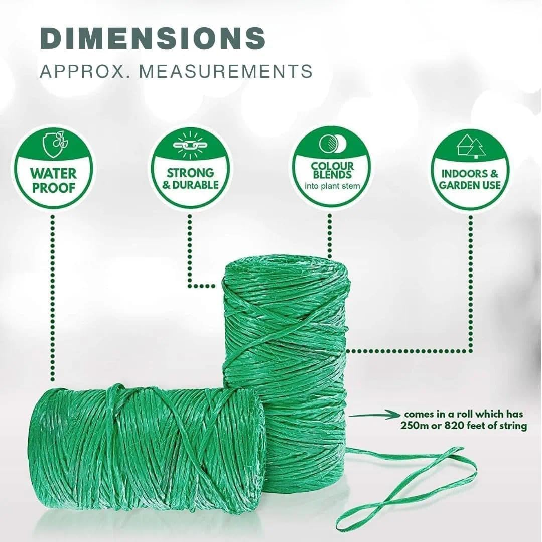 200M Strong Reusable Garden Twine for Supporting Plants, Twine String, Polypropylene, Sisal Rope, Soft Plant Tie for Outdoor & Indoor Use, Compatible with Plant Stakes(1 Pack) &ndash; Fengea image number 4