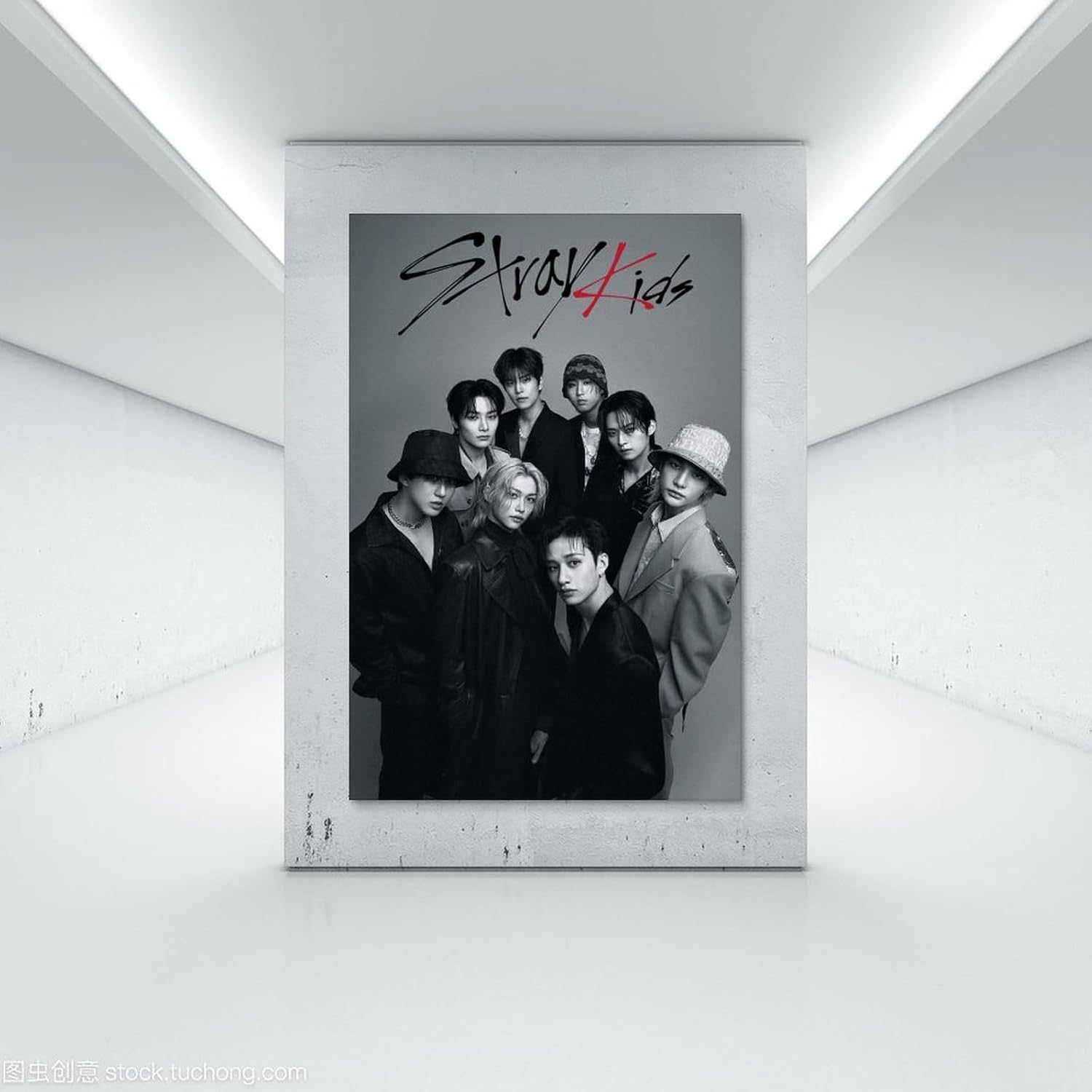 Kpop Stray Kids Poster Vintage Poster Canvas Painting Wall Art Picture Home Decor Print for Bedroom Living Room Dorm Study Bar Office 12X18Inch(30X45Cm) image number 3