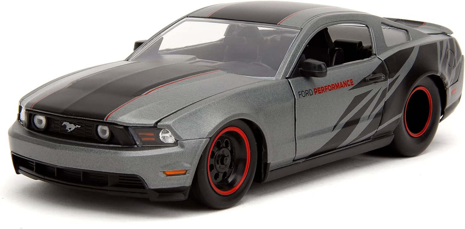 Big Time Muscle 1:24 2010 Ford Mustang GT Die-Cast Car, Toys for Kids and Adults(Charcoal Grey) image number 5
