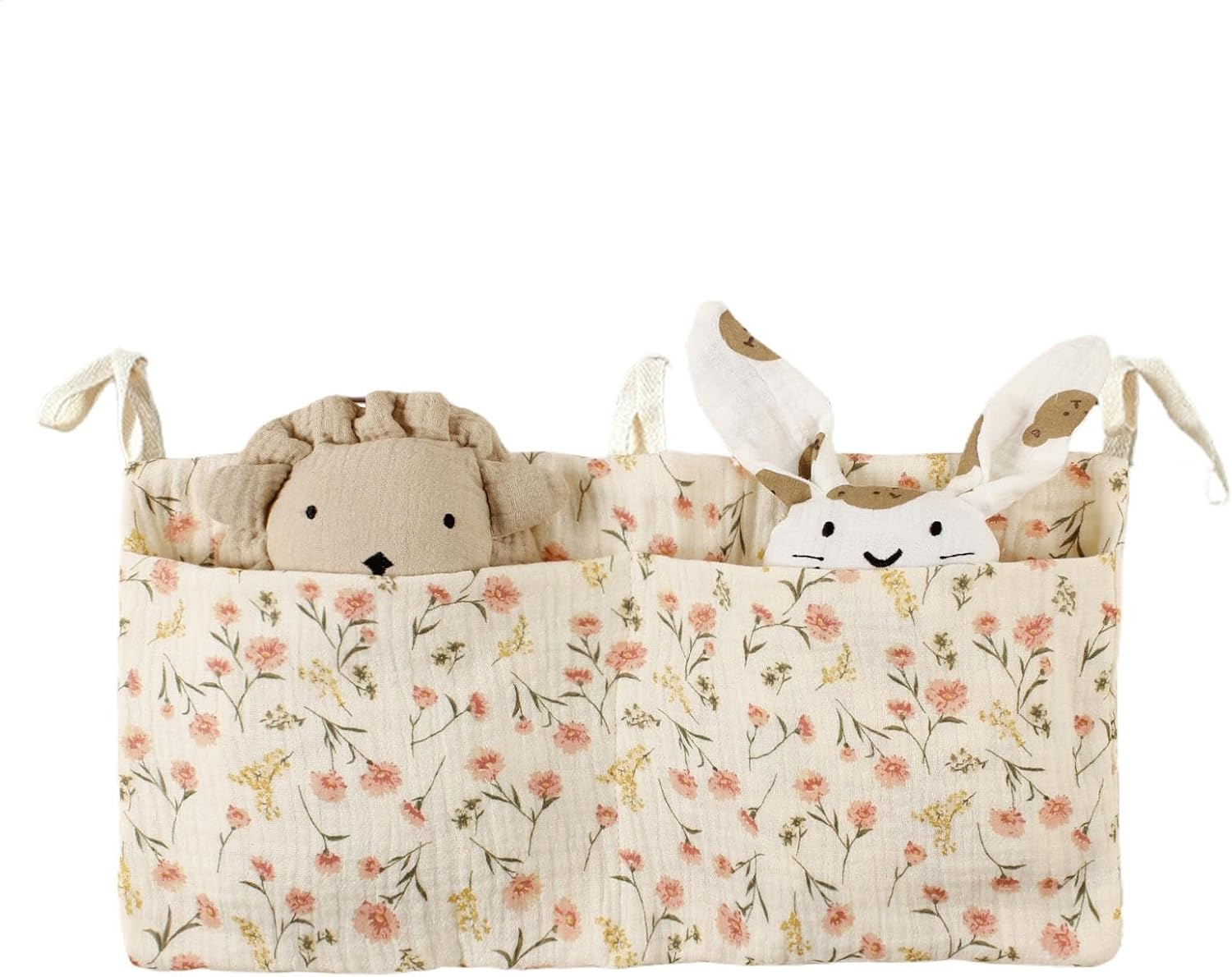 Baby Bed Side Diaper Storage Bag,Crib Organizer for Crib | Crib Accessories, Nursery Organizers and Storage, 2 Pockets Dormitory Bed Bunk Organizing Bag