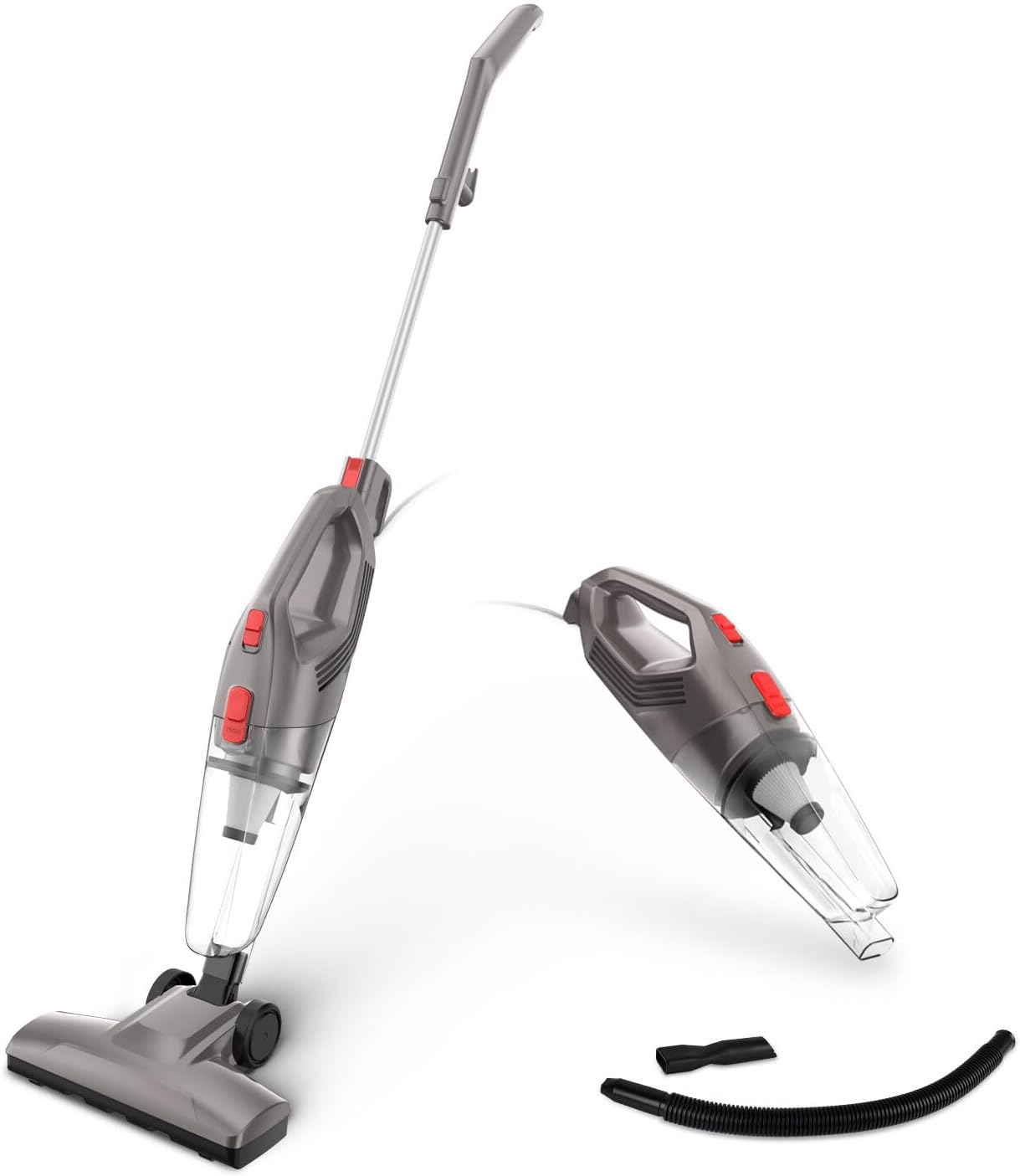 Lenoxx Corded Powerful Stick Vacuum Cleaner &ndash; 450W Motor, 15Kpa Suction, H12 HEPA Filter, Lightweight 1.8Kg, 0.8L Dust Cup, Bagless, with Floor Brush & Extension Hose image number 1