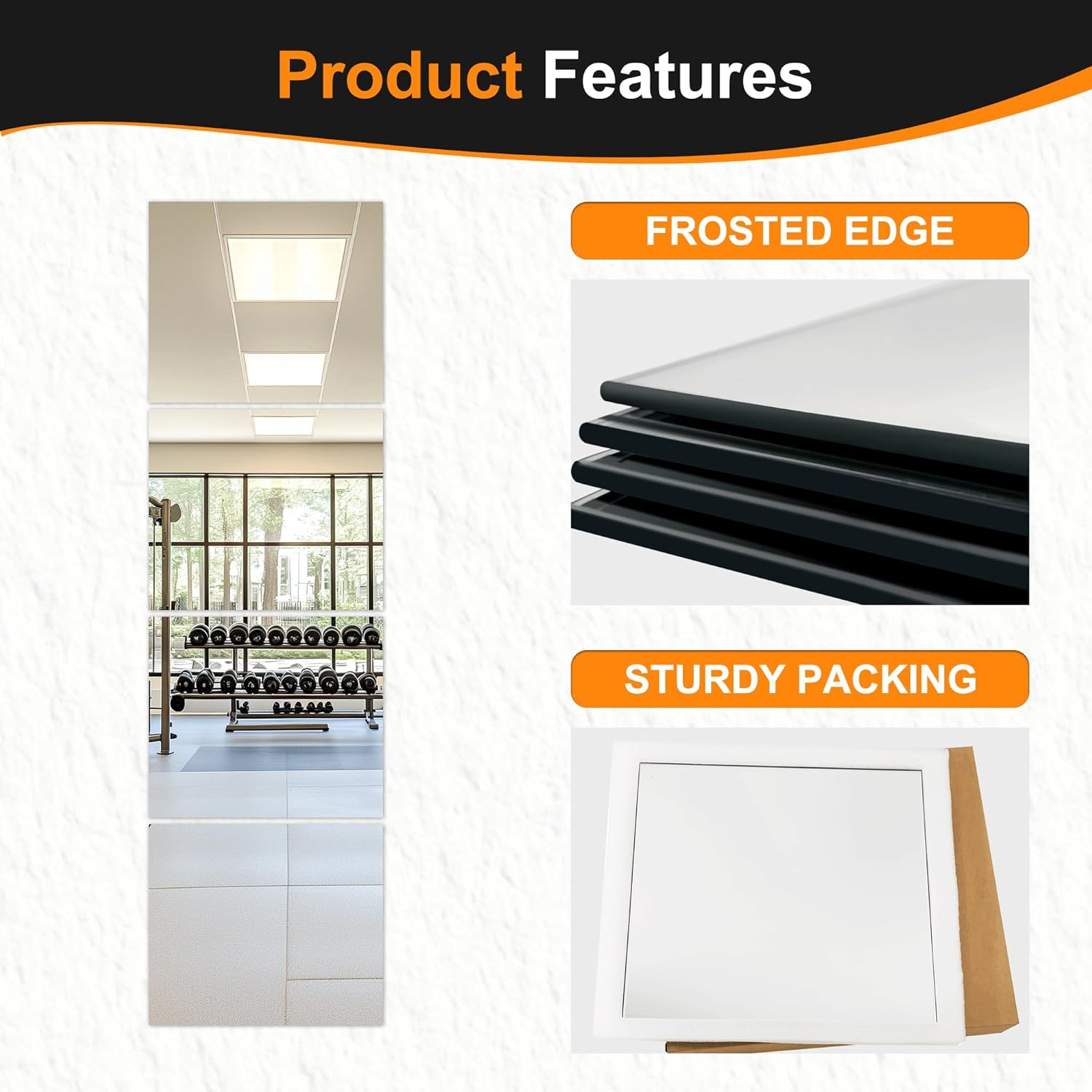 Delma Glass Full Length Wall Mirror Tiles, 14'' X 12'' X 4PCS, Frameless Full Body Mirror Tiles for Bedroom, Full Length Mirror Wall Mounted for Home Gym, Door (Glass - 14'' X 12'' X 0.1'' - 4PCS) image number 1