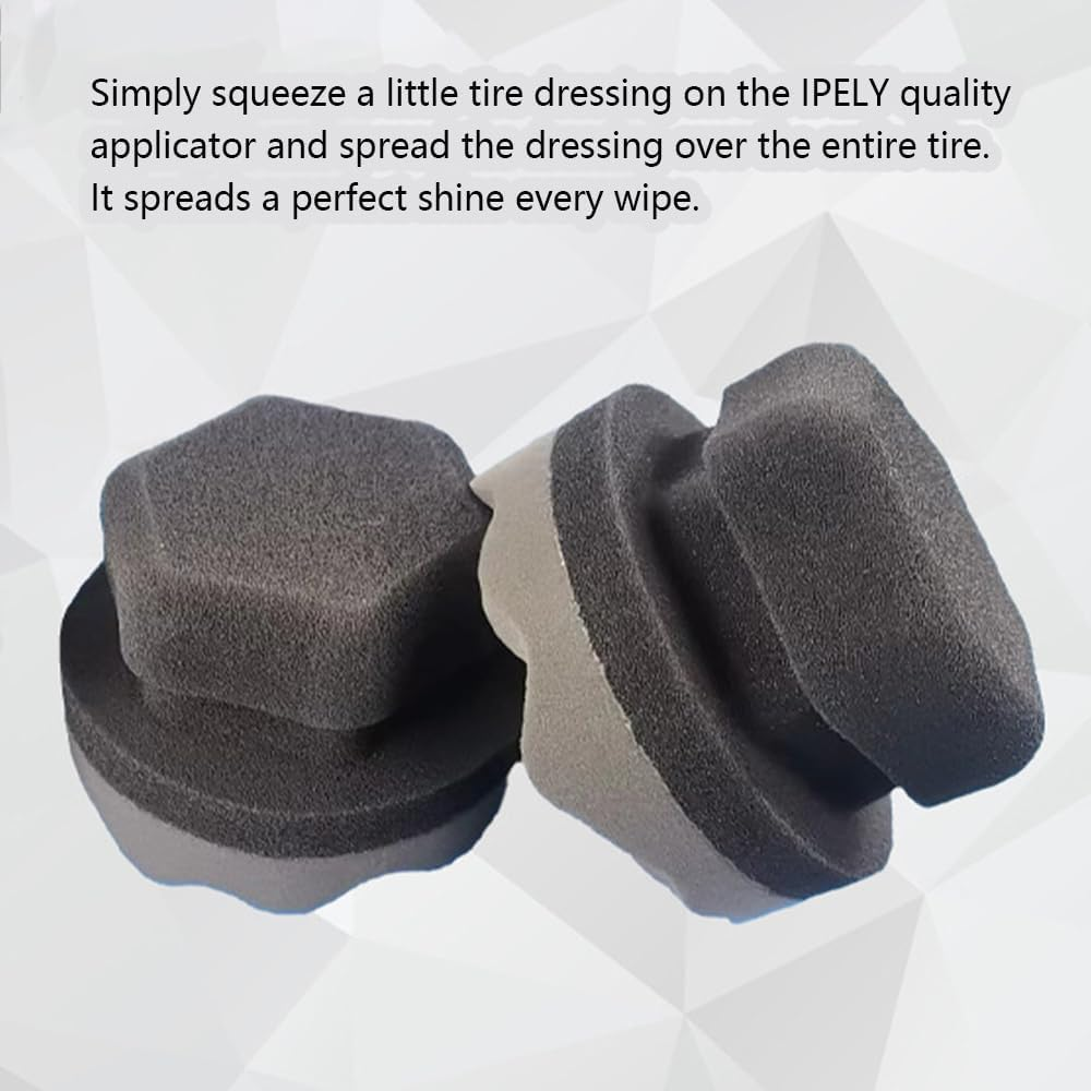 2 Pcs Large Tire Dressing Applicator Pad,Tire Shine Applicator Dressing Pad,Durable and Reusable Hex-Grip Tire Detailing Tool for Applying Tire Shine image number 5
