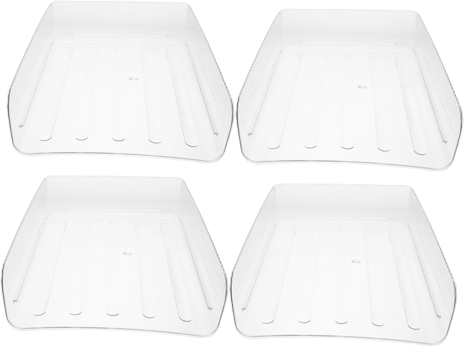 NAMOARLY 4Pcs Desk Organizer Paper Storage Tray Stackable Storage Boxes for Office Home Office Accessories image number 1