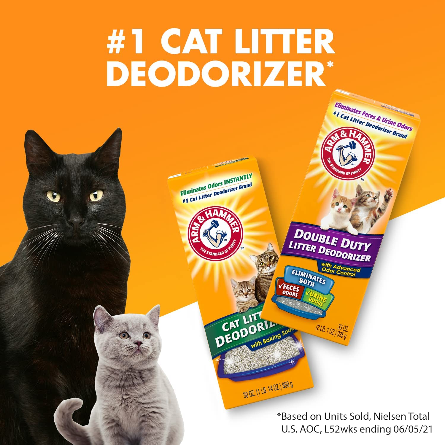 ARM & HAMMER Cat Litter Deodorizer Double Duty, 30 Oz, 6 Pack