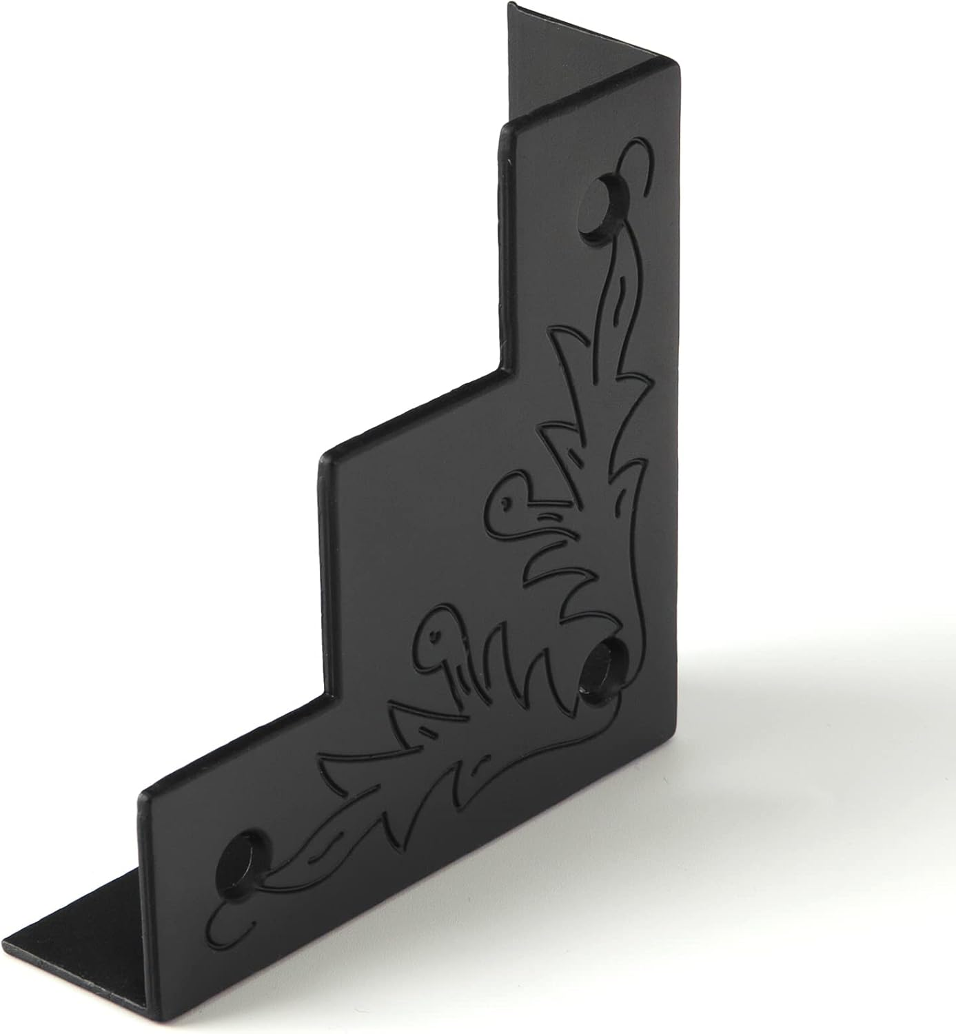 85MM Decorative Corner Brackets for Wood Furniture 4 Pack, Large Black Metal Corner Protector for Sliding Barn Door Table Desk Antirust Zinc Alloy Cover Guard with Screws image number 1