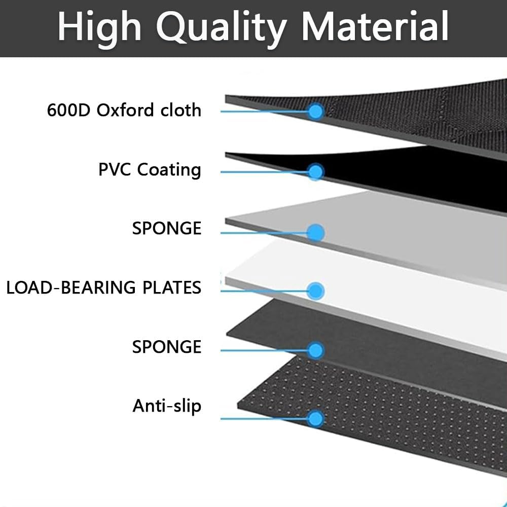 Dog Car Seat for Medium & Large Dogs &ndash; Waterproof Back Seat Extender with Hammock Design, Detachable Washable Pet Travel Bed with Safety Belt, Storage Pockets for Car SUV Truck image number 4