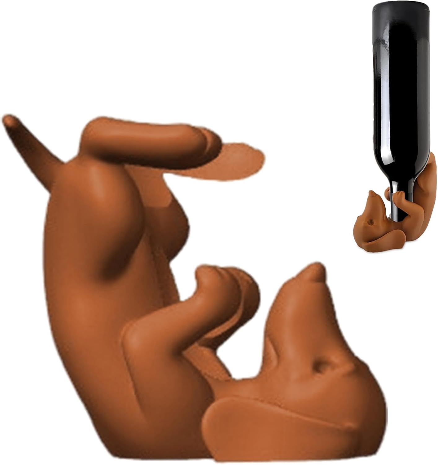 Wine Bottle Holder, Decorative Wine Rack, 3.46 X 4.92 in Fun Dog Liquor Display, Whiskey Organizer Stand, Stylish Bar Decor for Kitchen, Dining Room, Restaurant, Living Room image number 5