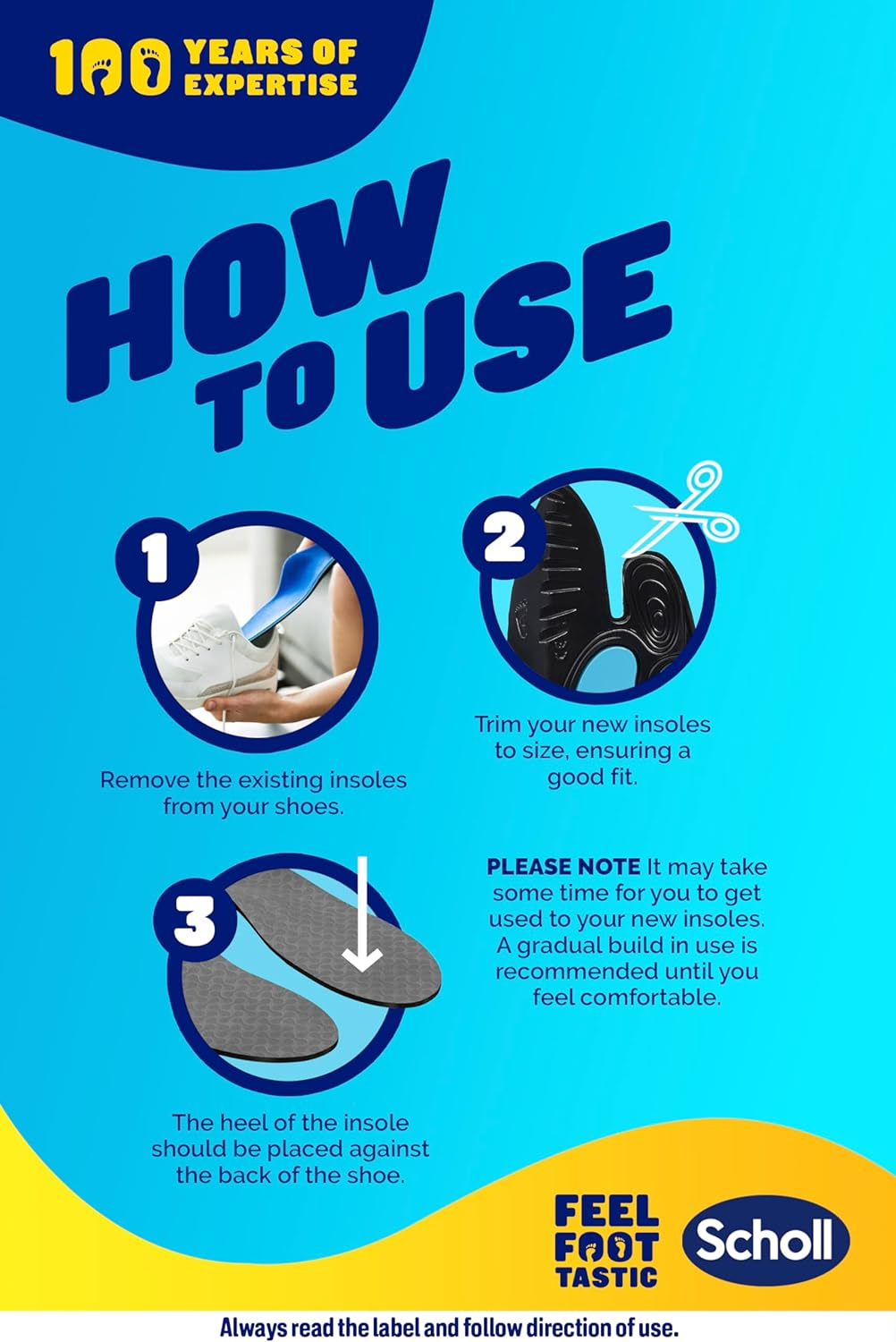 Scholl In-Balance Heel Orthotic Insoles Medium (AU Size 7&ndash;8.5) &ndash; Heel Pain Relief, Arch Support, Plantar Fasciitis, Achilles Tendon Support, Shock Absorption & Comfort Gel Cup