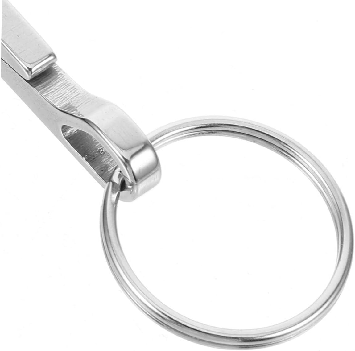 BCOATH 2Pcs Stainless Steel Waist Clip Sturdy Construction Money Storage Clip Carabiner Wallet Key Chain for Outdoor Travel image number 5