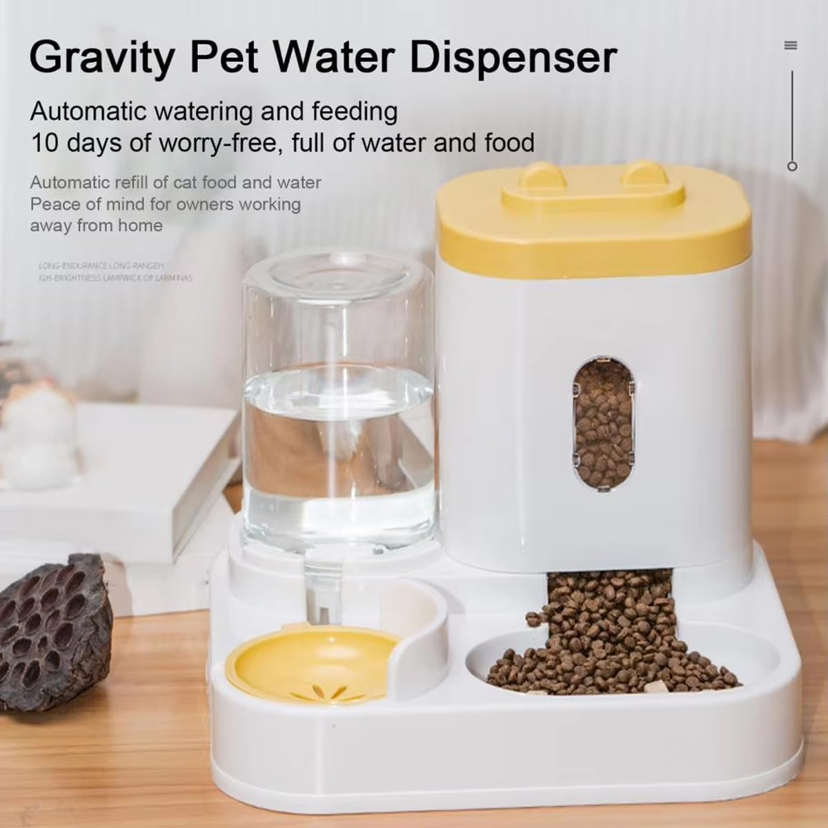 AIMALL Large Capacity Pet Feeder and Water Dispenser, Automatic Cat and Dog Feeding Station, 10-Day Worry-Free, Integrated Food and Drink System image number 1