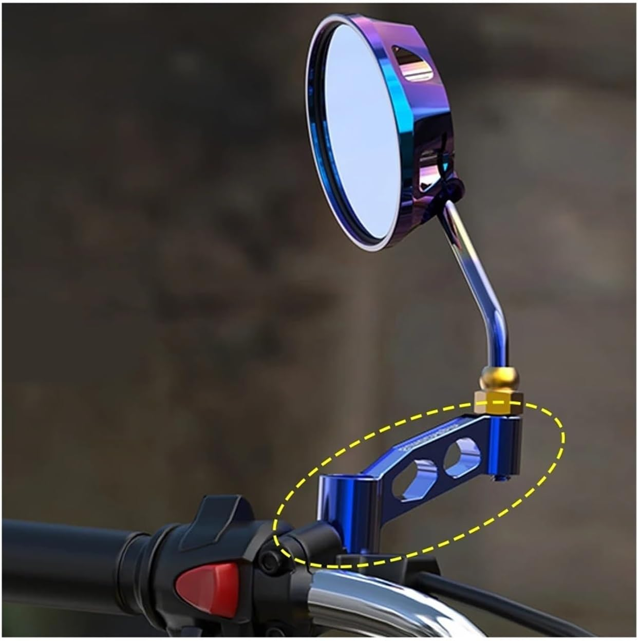 Rearview Mirror Mounting Bracket Universal Parts 8MM 10MM Motorcycle Rearview Mirror Extension Adapter Extension Adapter(02 Silver) image number 4