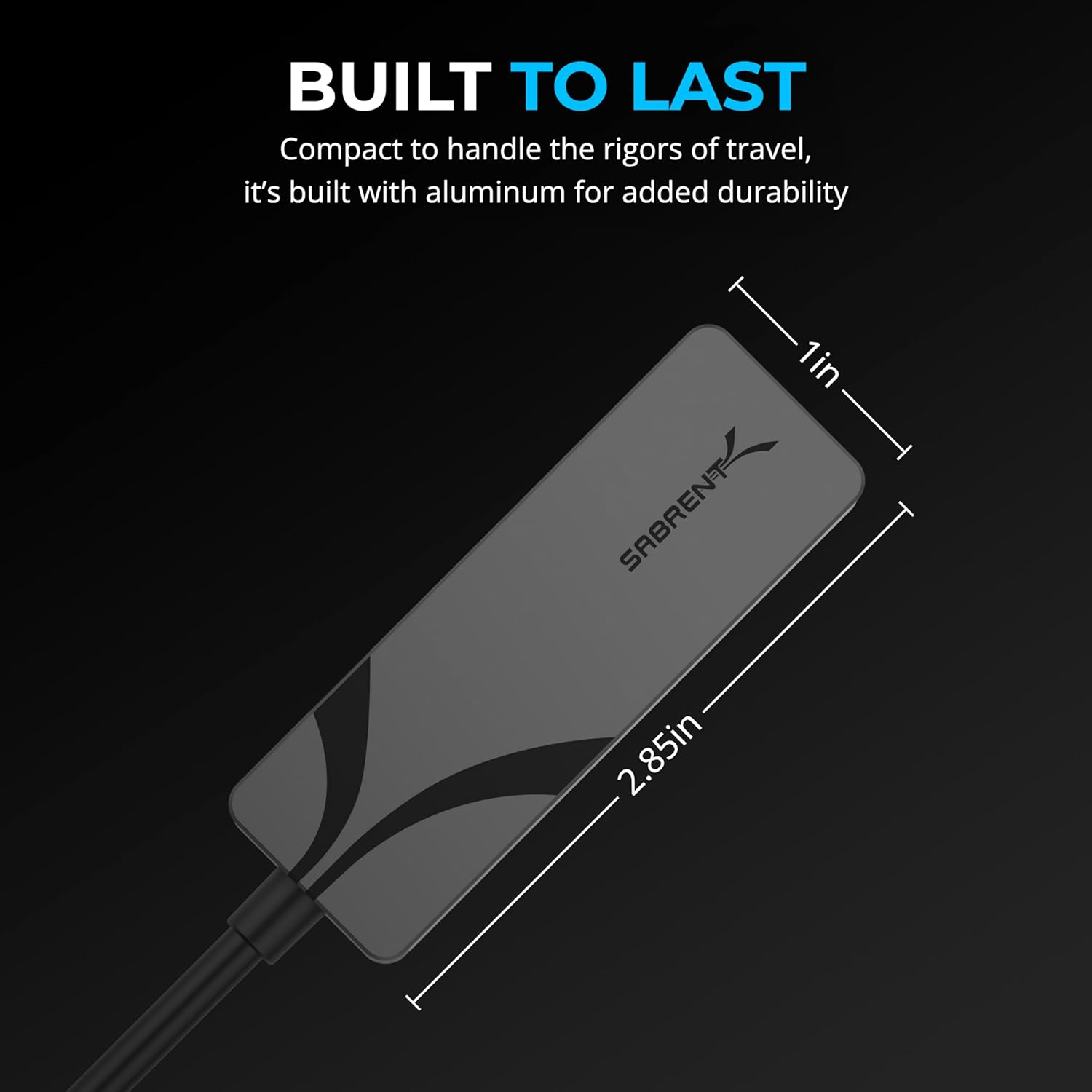 SABRENT USB C to 2.5Gbps Ethernet Adapter, High-Speed USB C to LAN Adapter (RJ45), Aluminum Portable Network Adapter for Macbook Pro/Air, Ipad Pro (2018 & Later), Windows, Linux (NT-25GA)