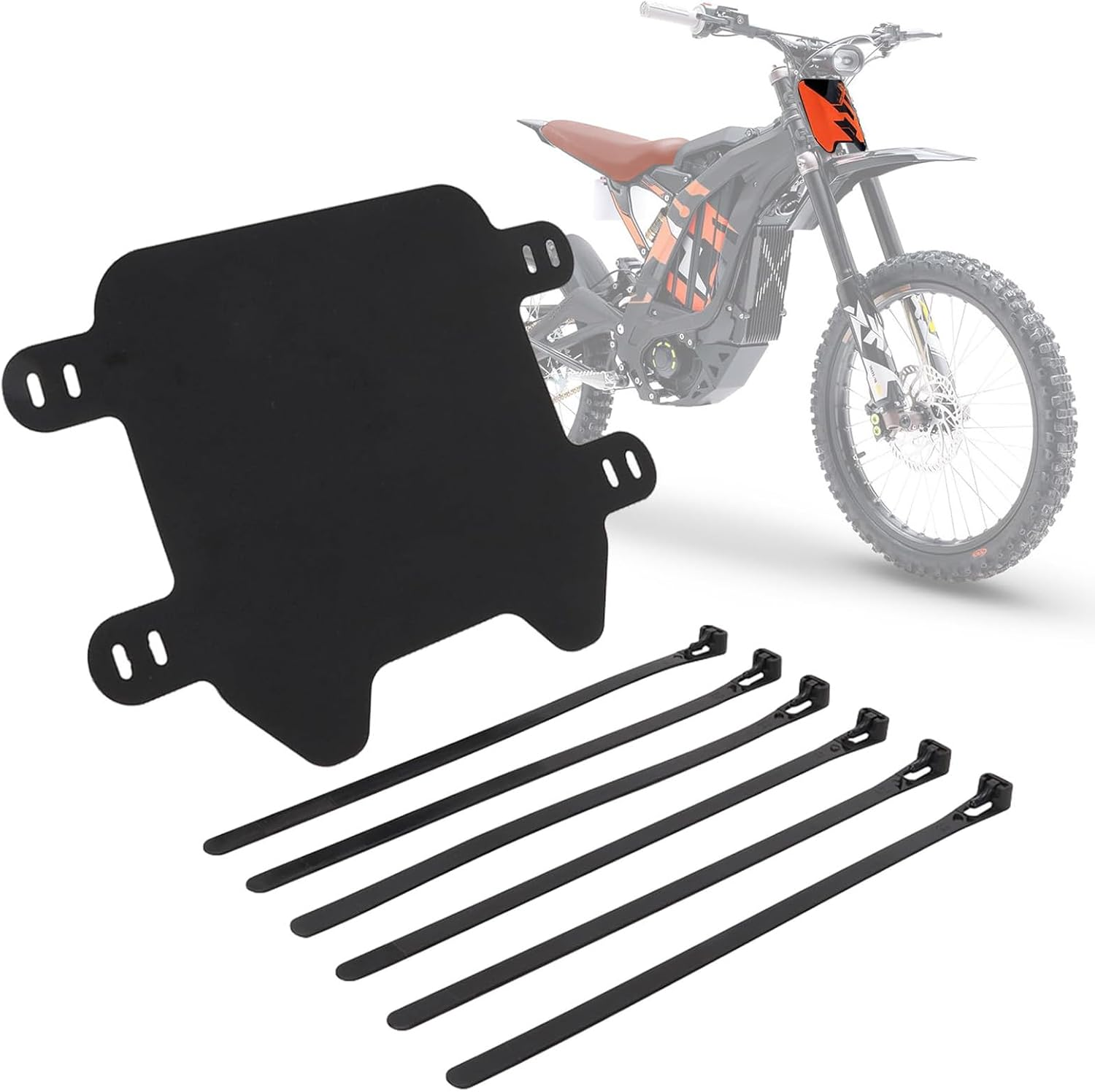 MAEZOE Motorcycle Front Number Plate Electric Bike-Number Plate Motorcycle Plate ABS Plastic Front License Plate for Surron/Light Bee/Sur-Ron S/X image number 3