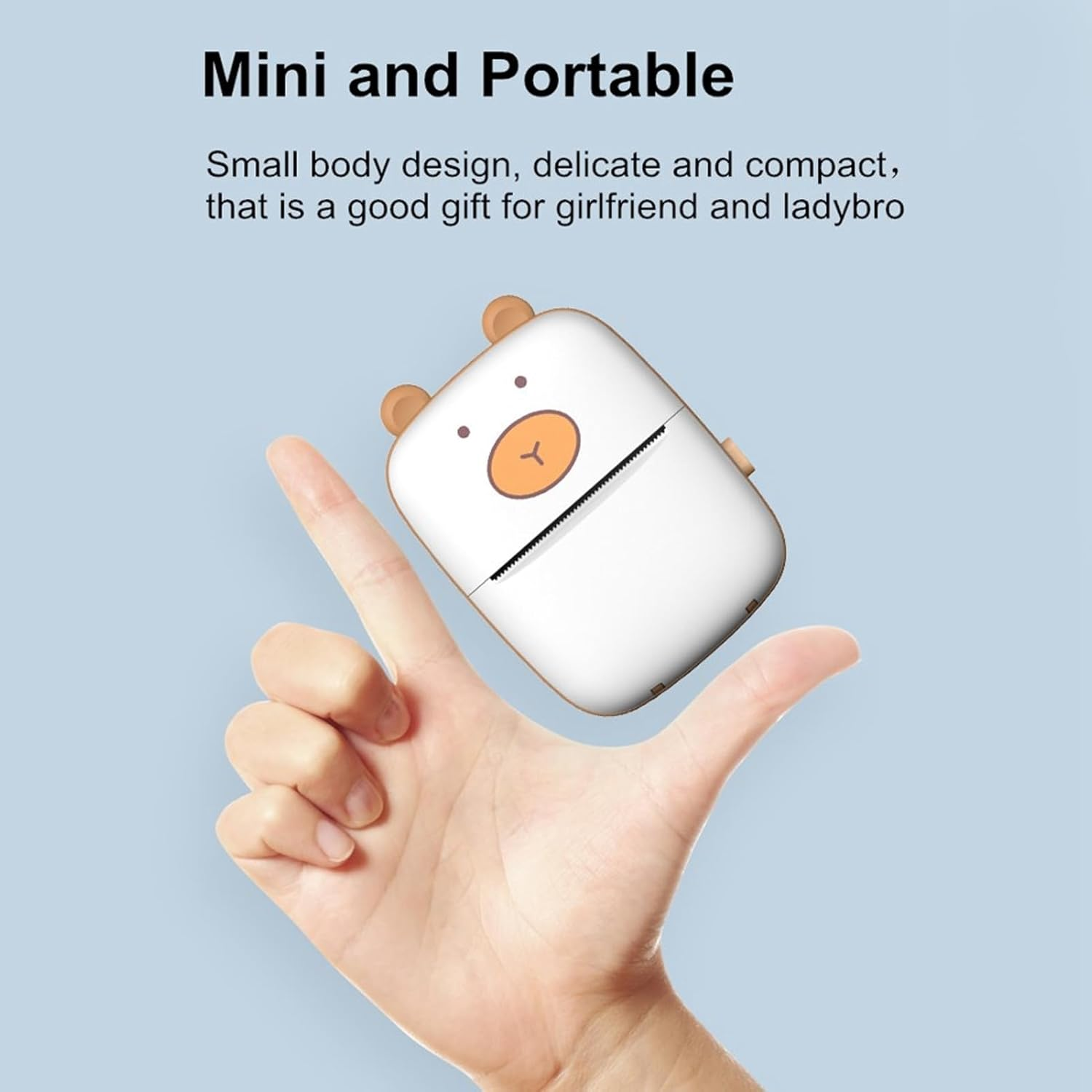 Portable Mini Printer with Rechargeable Battery, 200Dpi Resolution, Inkless, for Ios And, Suitable for Office, Family, Students, and Children image number 4