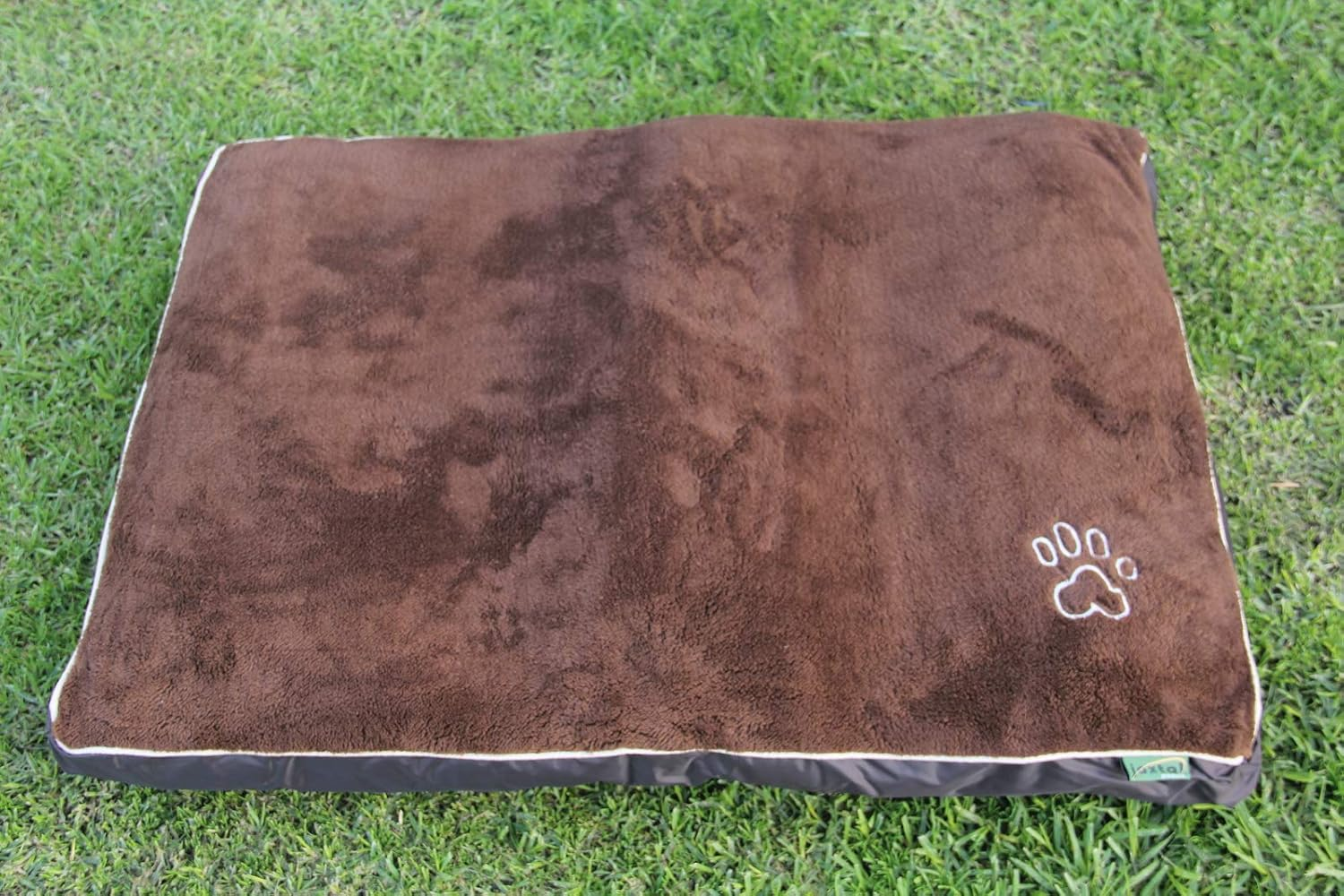 YES4PETS Medium Dog Puppy Pad Bed Kennel Mat Cushion Bed 80 X 60 Cm Brown / Beige image number 2