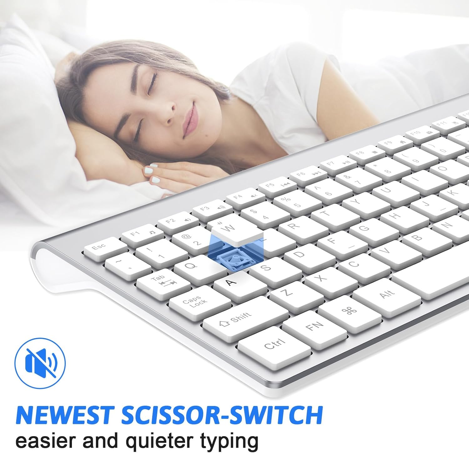 Wireless Keyboard Mouse Combo, Cimetech Compact Full Size Wireless Keyboard and Mouse Set 2.4G Ultra-Thin Sleek Design for Windows, Computer, Desktop, PC, Notebook image number 6